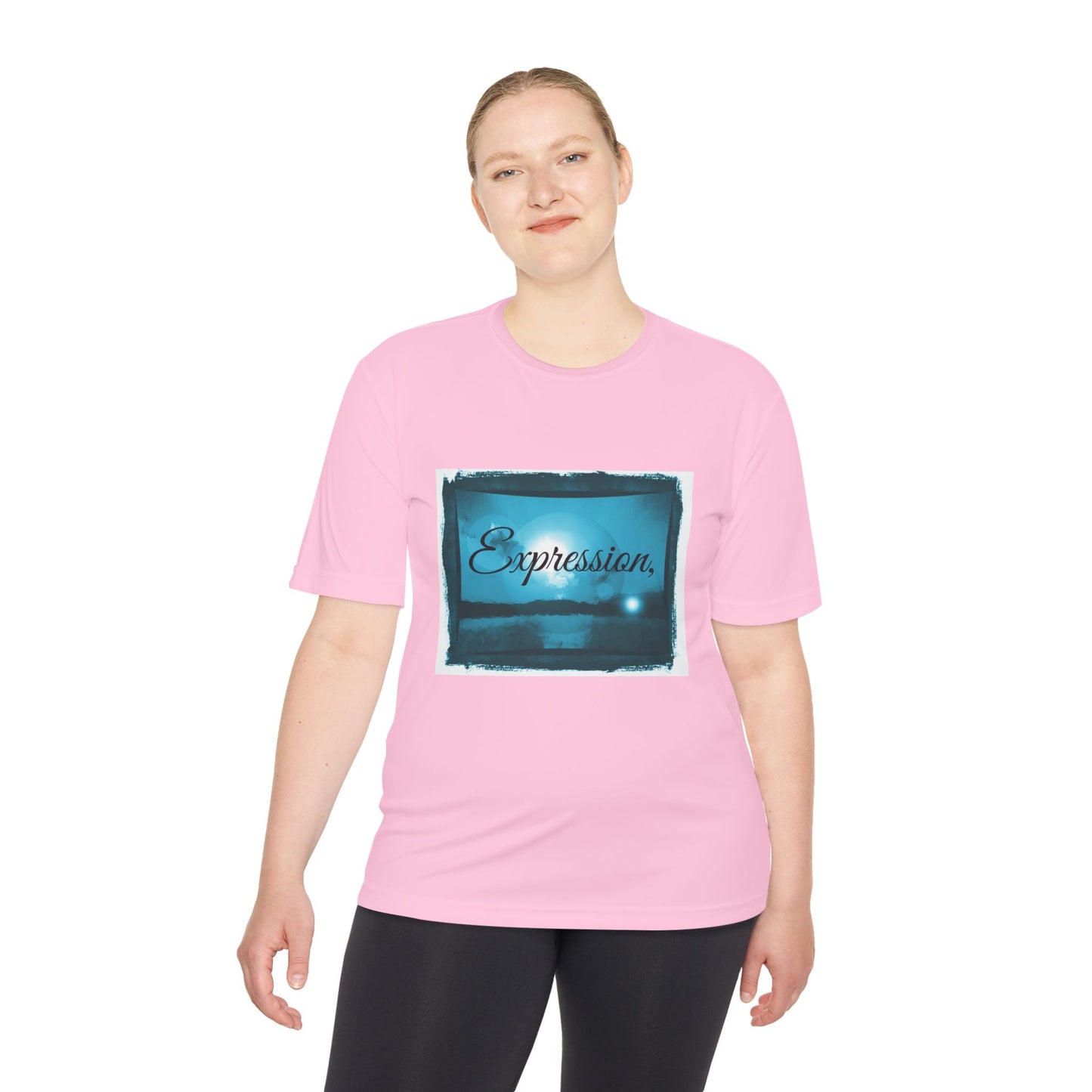Expression blue turq Unisex Moisture Wicking Tee - Mantleshop