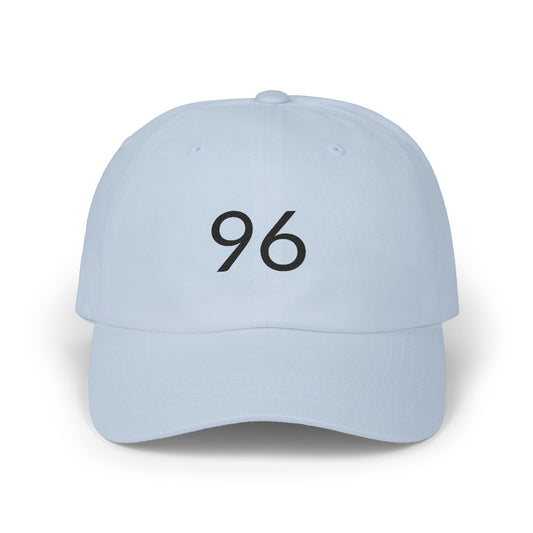 96 Embroidered Classic Dad Cap — Minimal Vintage Number Baseball Hat
