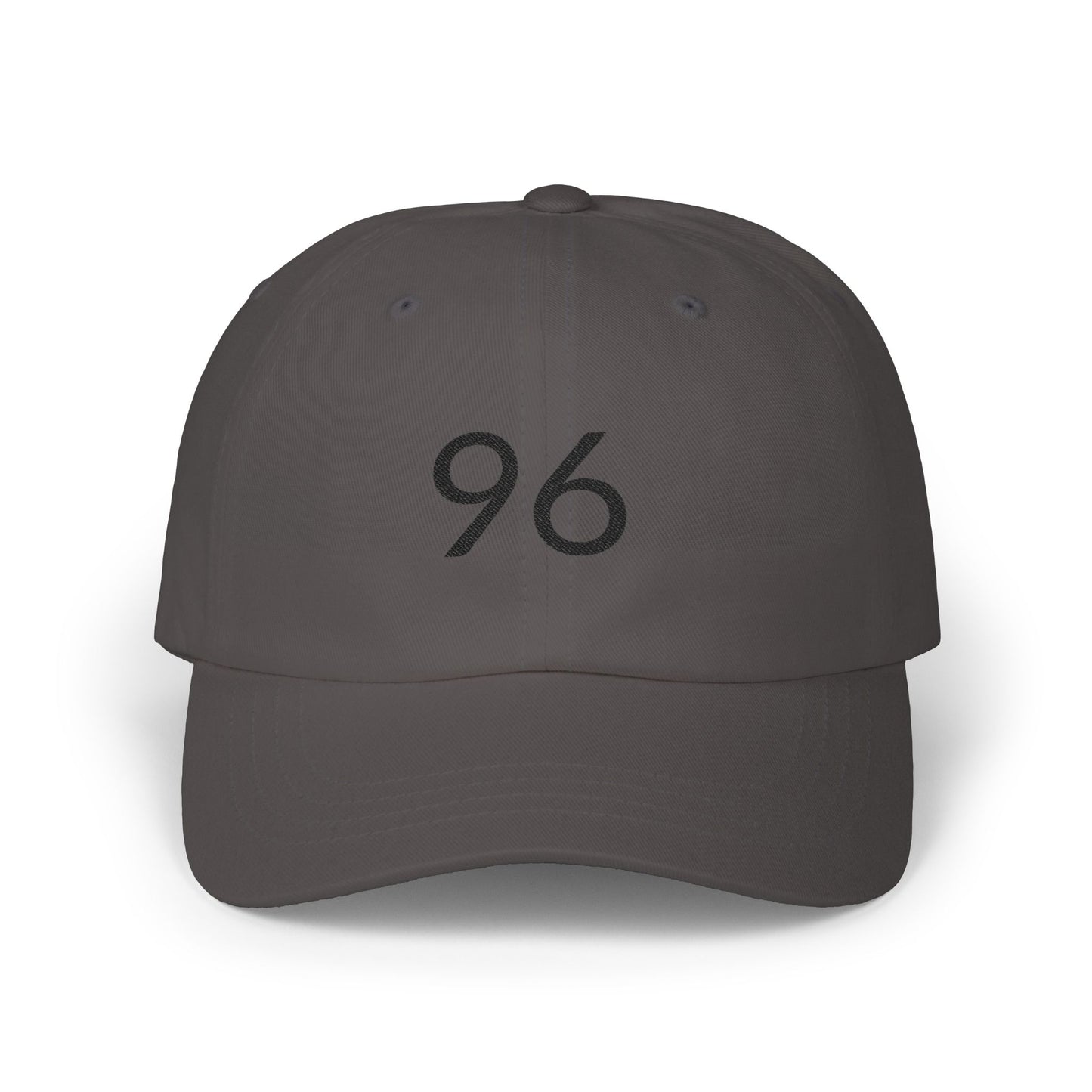 96 Embroidered Classic Dad Cap — Minimal Vintage Number Baseball Hat