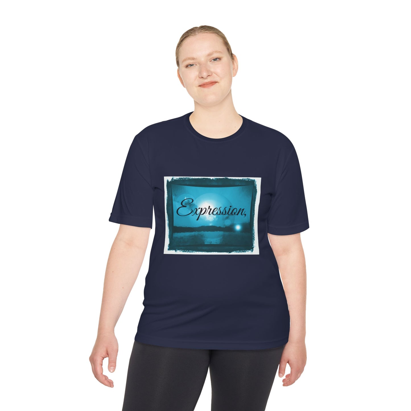 Expression blue turq Unisex Moisture Wicking Tee
