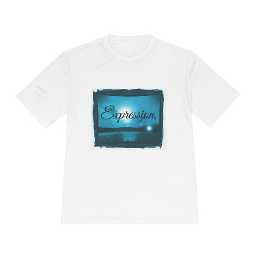 Expression blue patt Unisex Moisture Wicking Tee