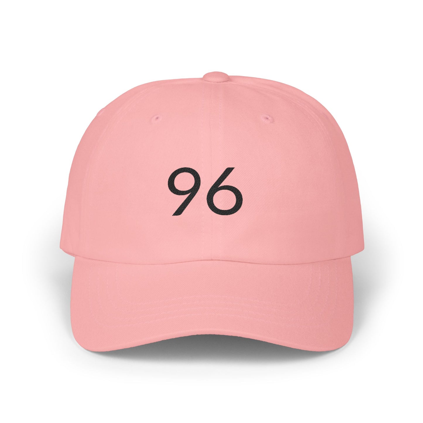 96 Embroidered Classic Dad Cap — Minimal Vintage Number Baseball Hat