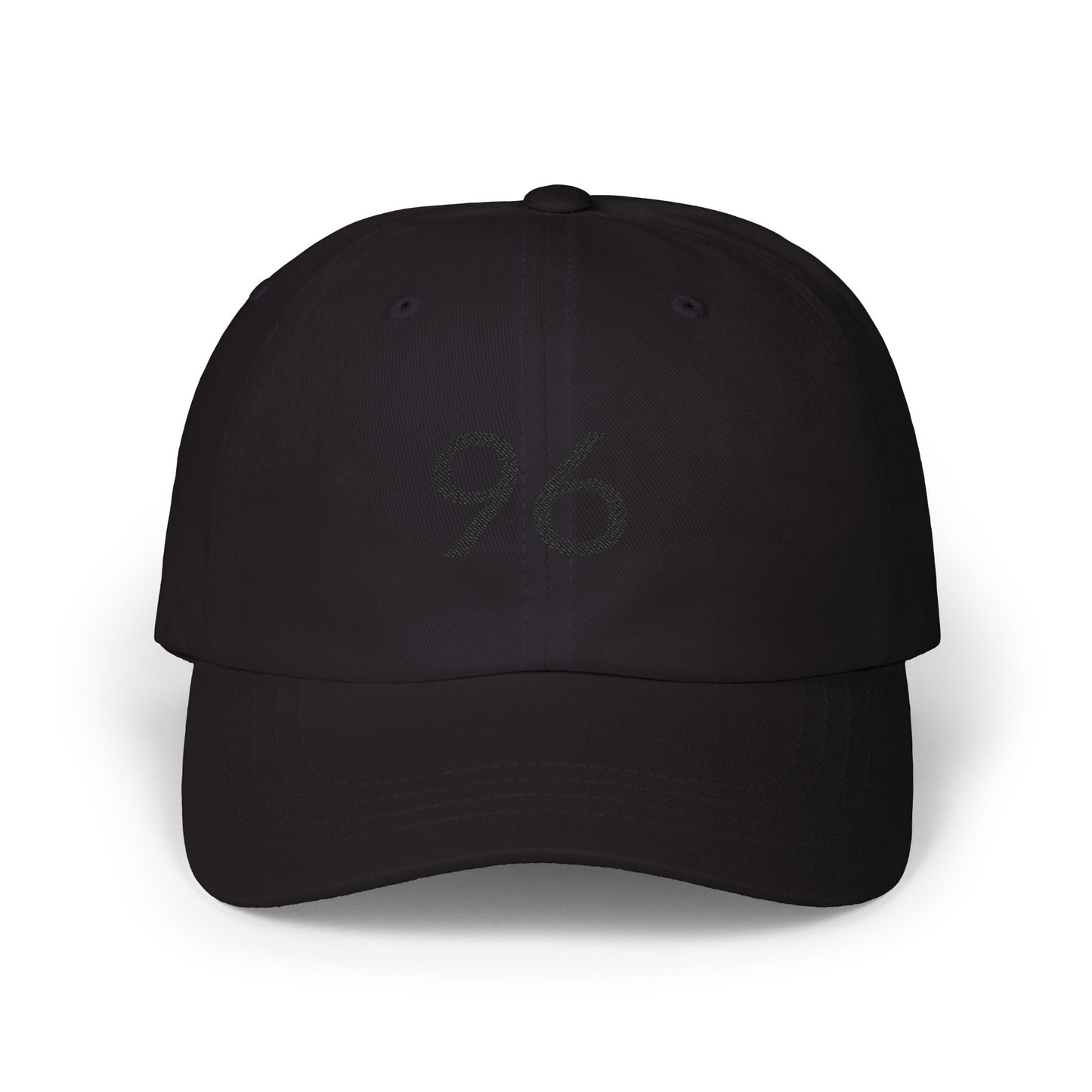 96 Embroidered Classic Dad Cap — Minimal Vintage Number Baseball Hat