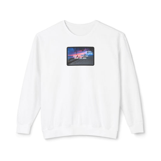Crewneck Sweatshirt – Drum and Bass Rd Blk Crop Neon Sky Graphic - Mantleshop
