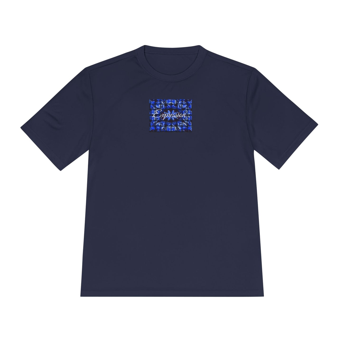 Expression blue patt Unisex Moisture Wicking Tee - Mantle x Whitecloak