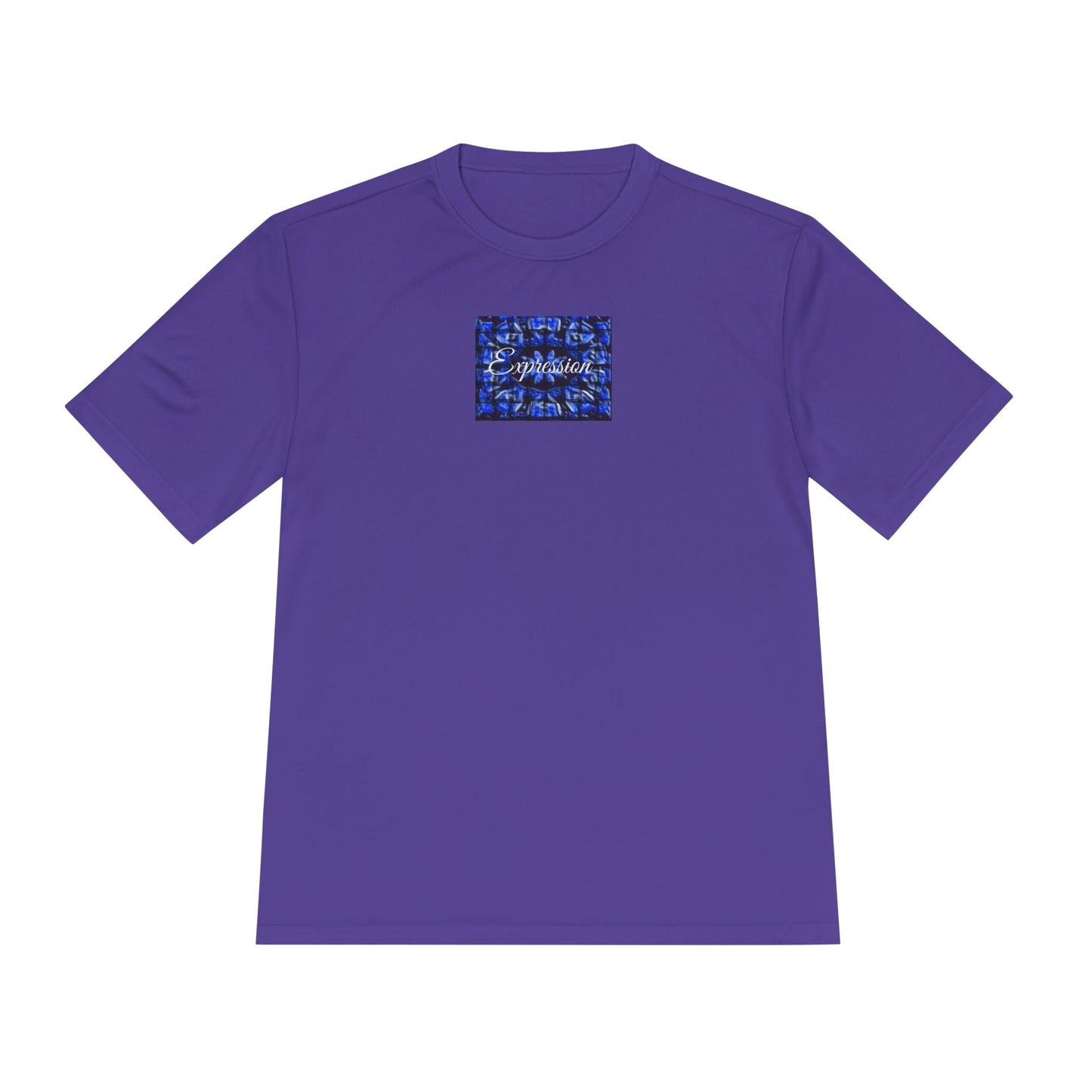 Expression blue patt Unisex Moisture Wicking Tee - Mantle x Whitecloak
