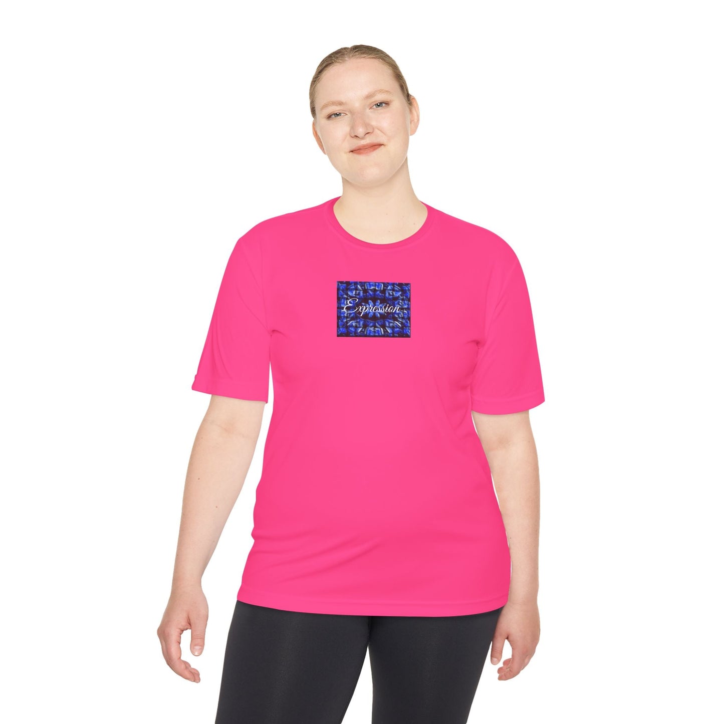 Expression blue patt Unisex Moisture Wicking Tee - Mantle x Whitecloak