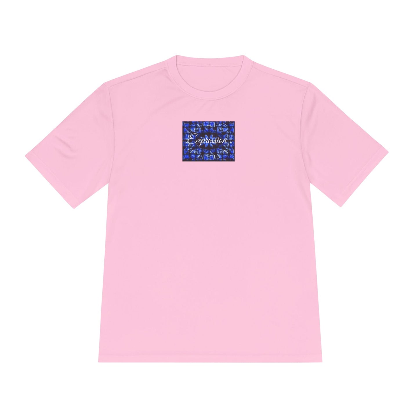 Expression blue patt Unisex Moisture Wicking Tee - Mantle x Whitecloak