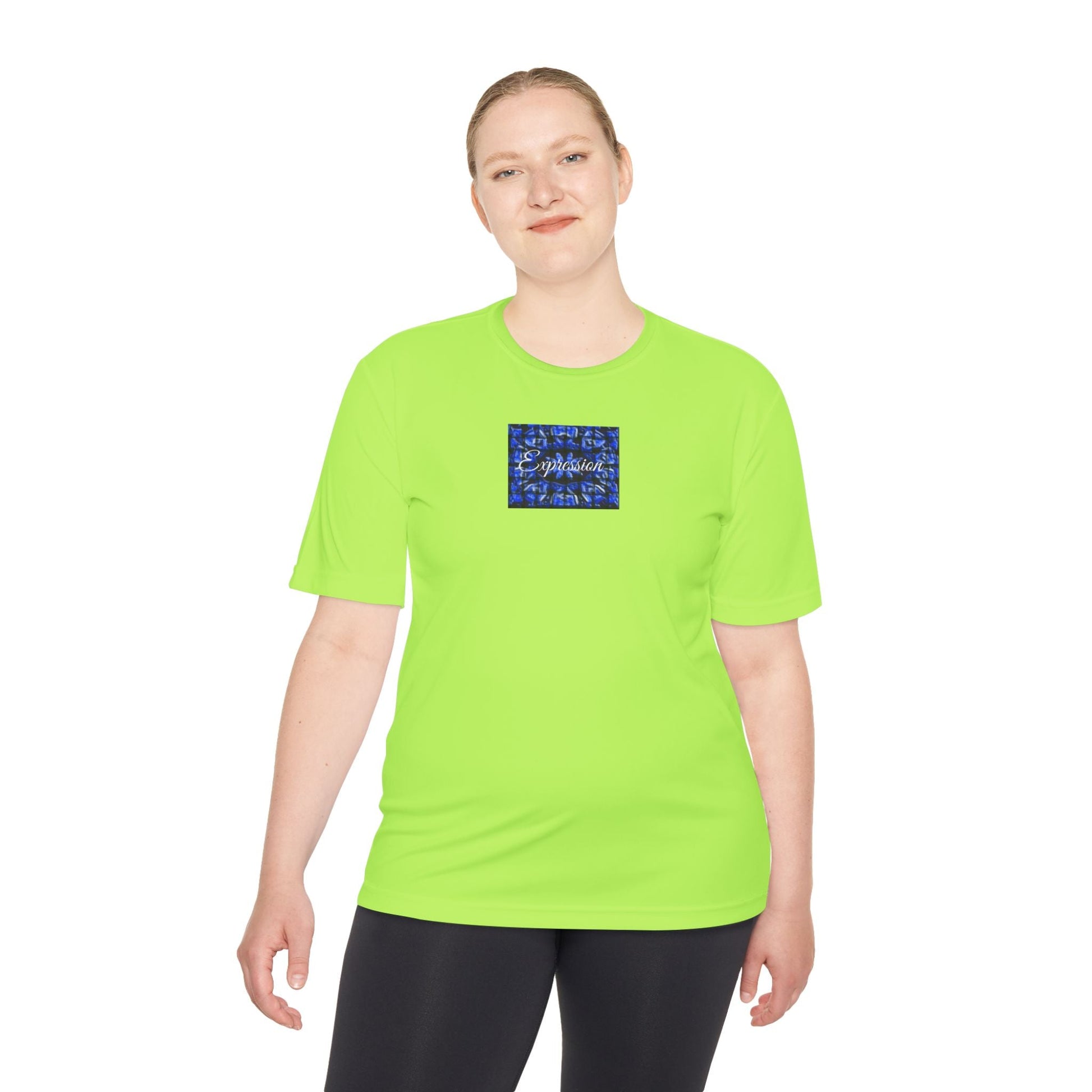 Expression blue patt Unisex Moisture Wicking Tee - Mantle x Whitecloak