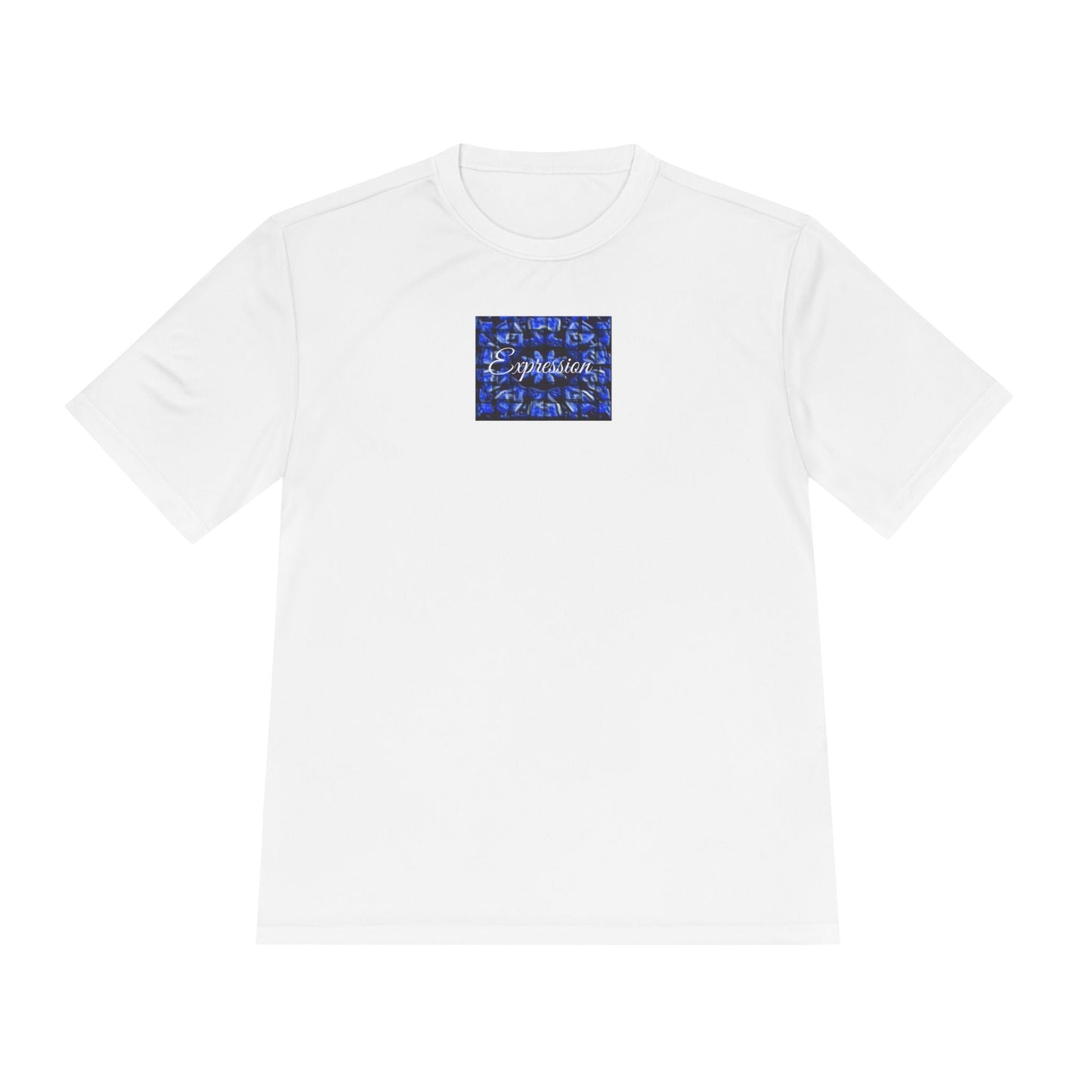 Expression blue patt Unisex Moisture Wicking Tee - Mantle x Whitecloak