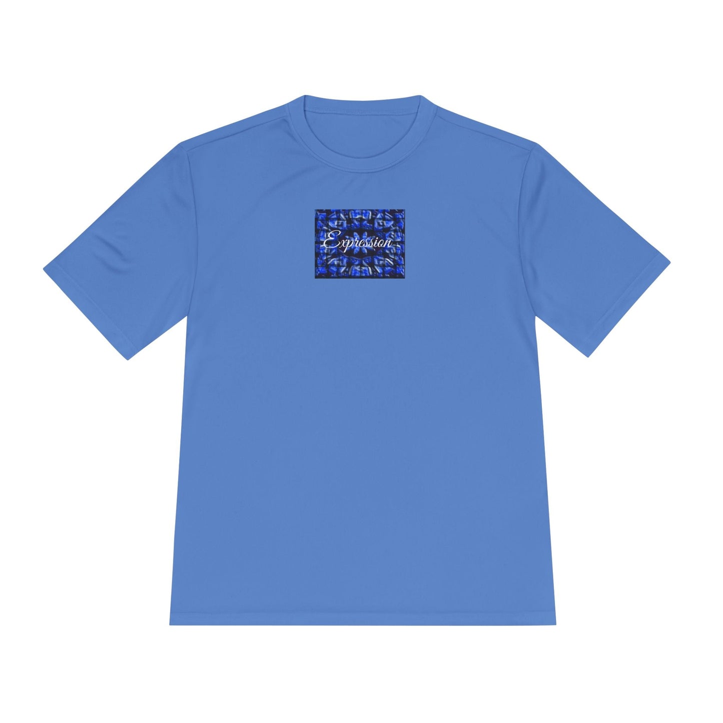 Expression blue patt Unisex Moisture Wicking Tee - Mantle x Whitecloak