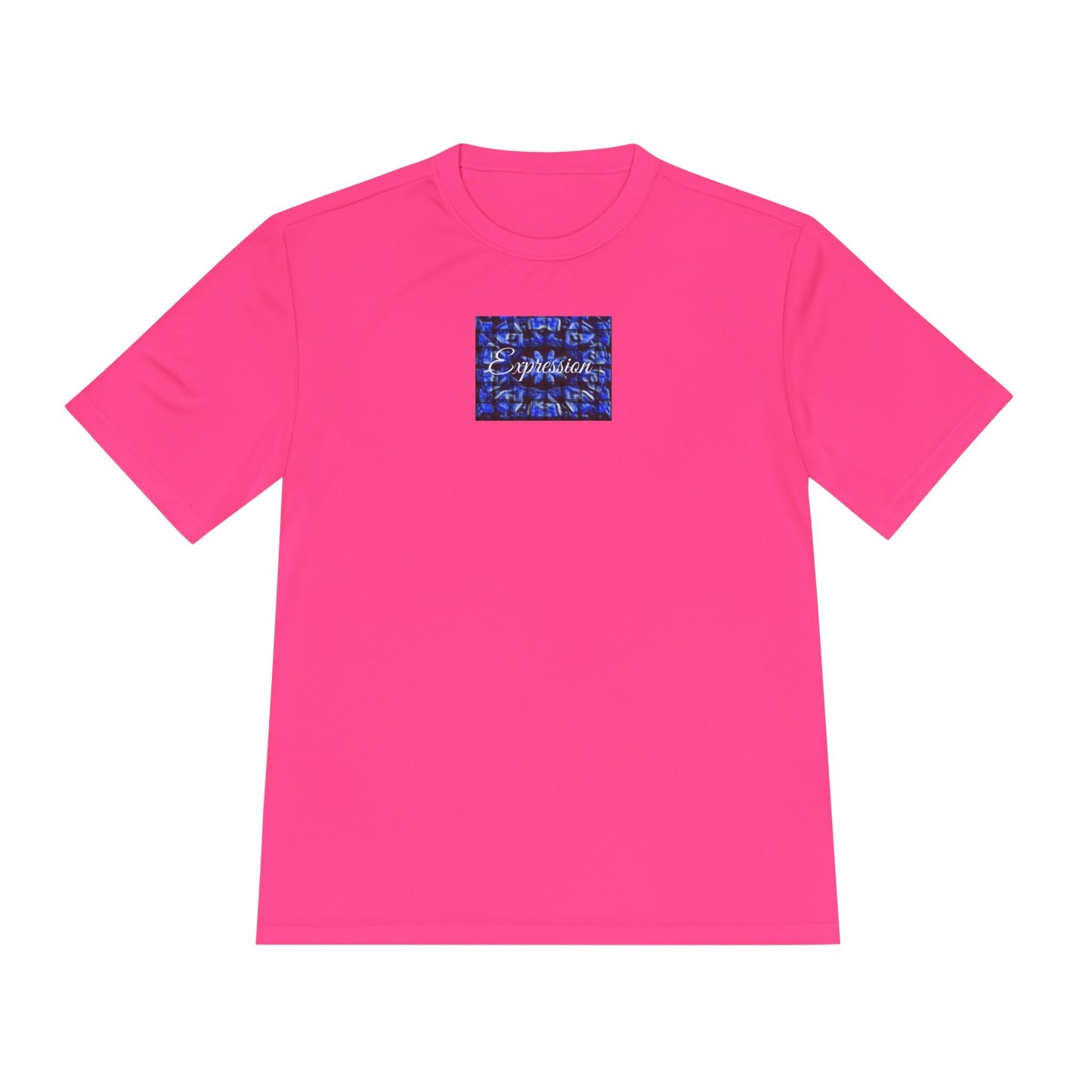 Expression blue patt Unisex Moisture Wicking Tee - Mantle x Whitecloak