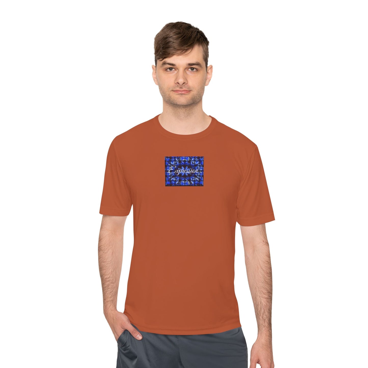 Expression blue patt Unisex Moisture Wicking Tee - Mantle x Whitecloak