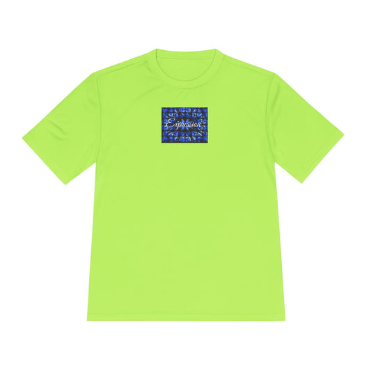 Expression blue patt Unisex Moisture Wicking Tee - Mantle x Whitecloak