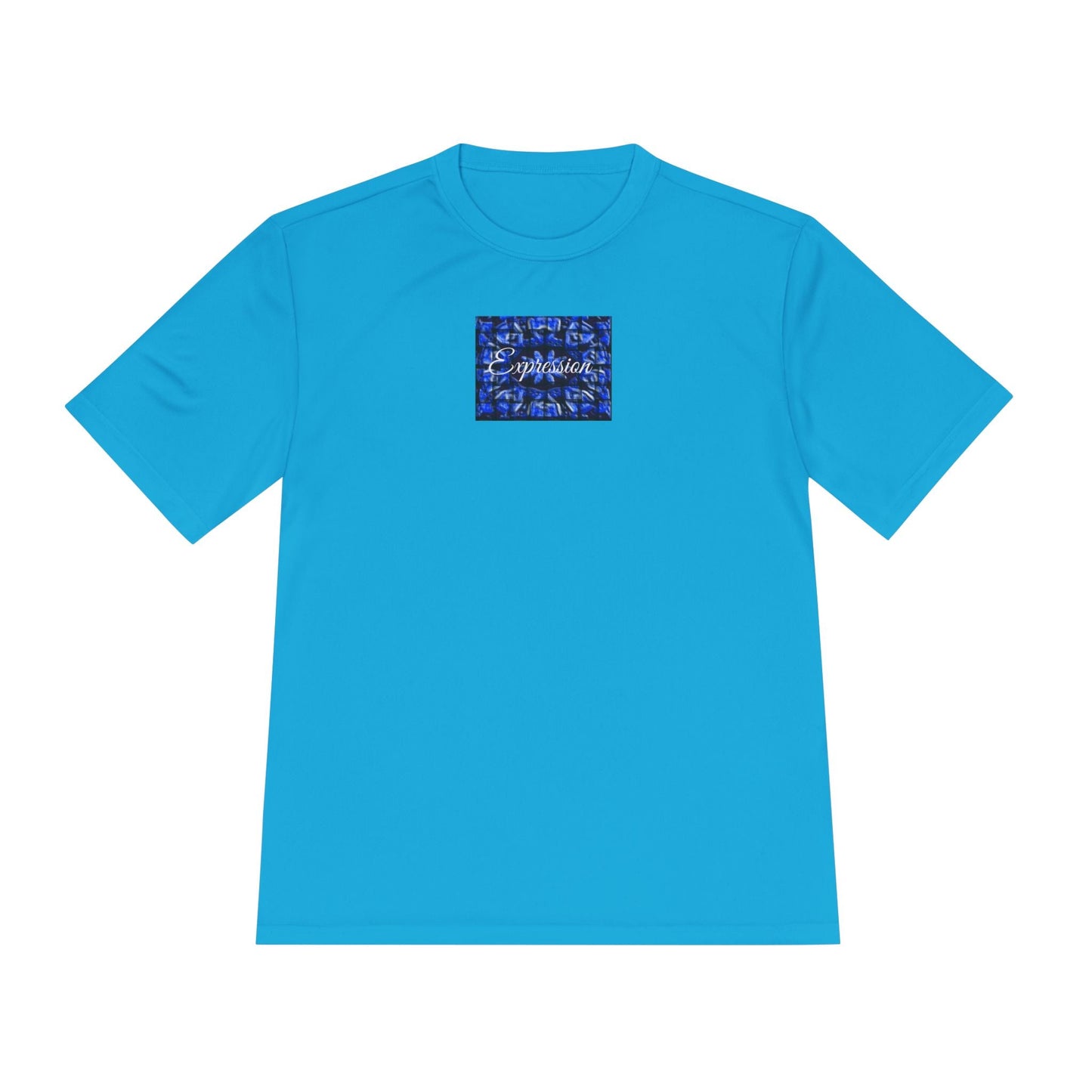 Expression blue patt Unisex Moisture Wicking Tee - Mantle x Whitecloak