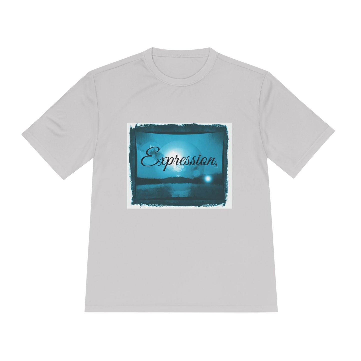 Expression blue turq Unisex Moisture Wicking Tee - Mantleshop