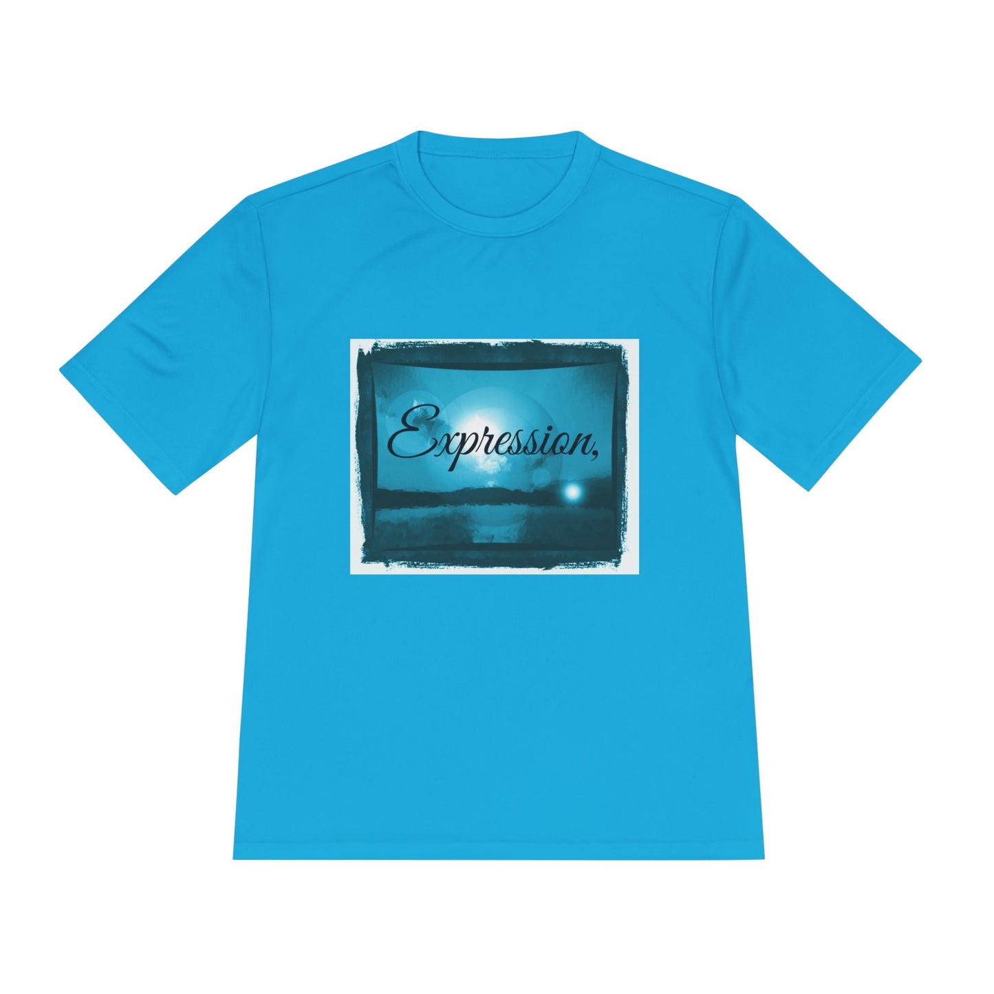 Expression blue turq Unisex Moisture Wicking Tee - Mantleshop