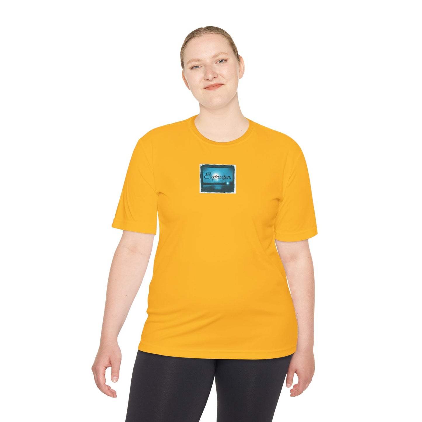 Expression blue turq Unisex Moisture Wicking Tee - Mantle x Whitecloak