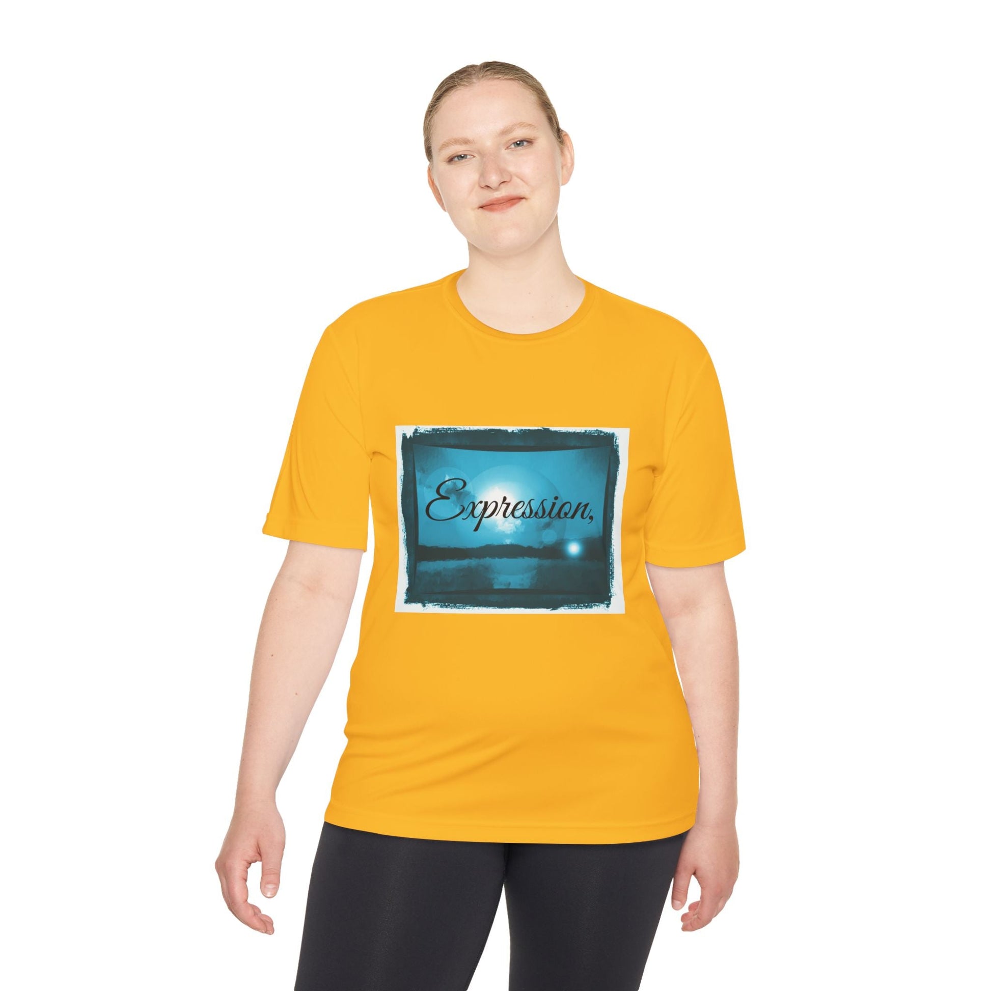 Expression blue turq Unisex Moisture Wicking Tee - Mantleshop