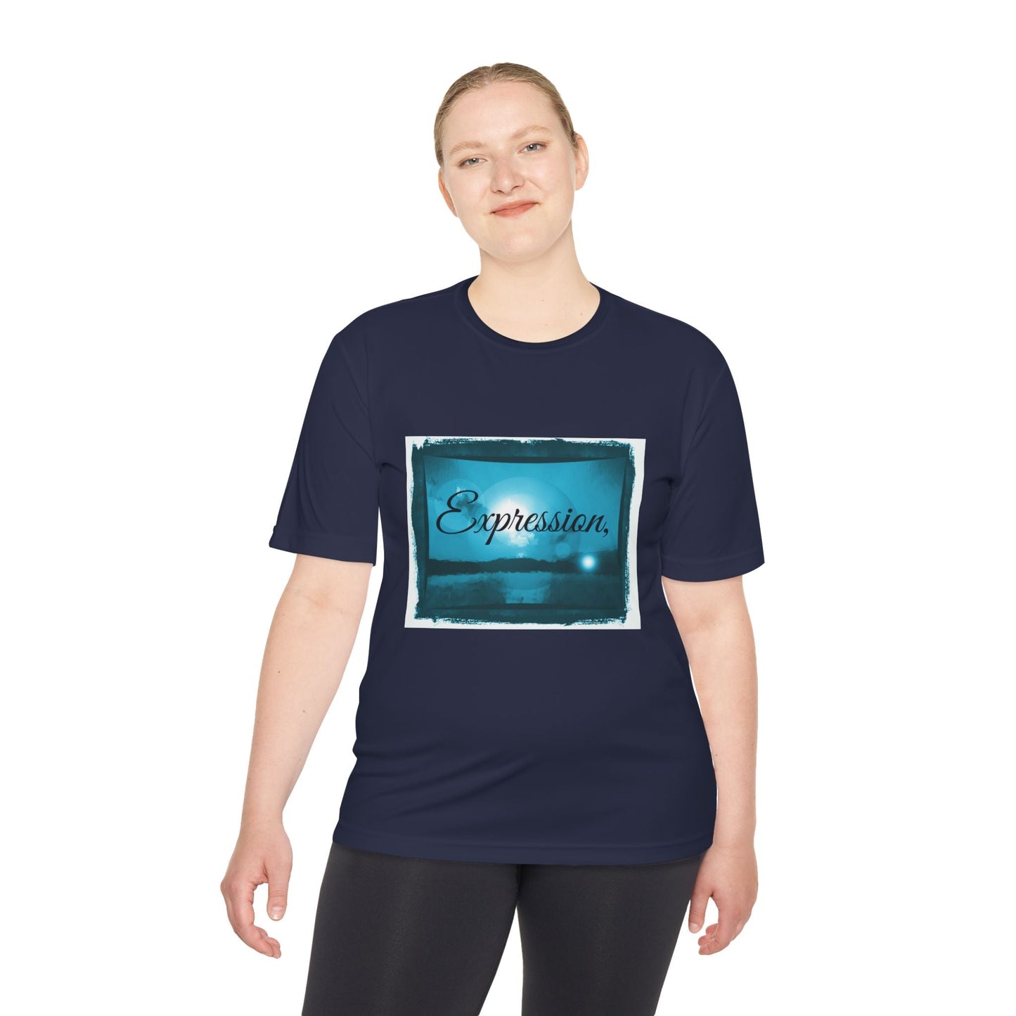 Expression blue turq Unisex Moisture Wicking Tee - Mantleshop