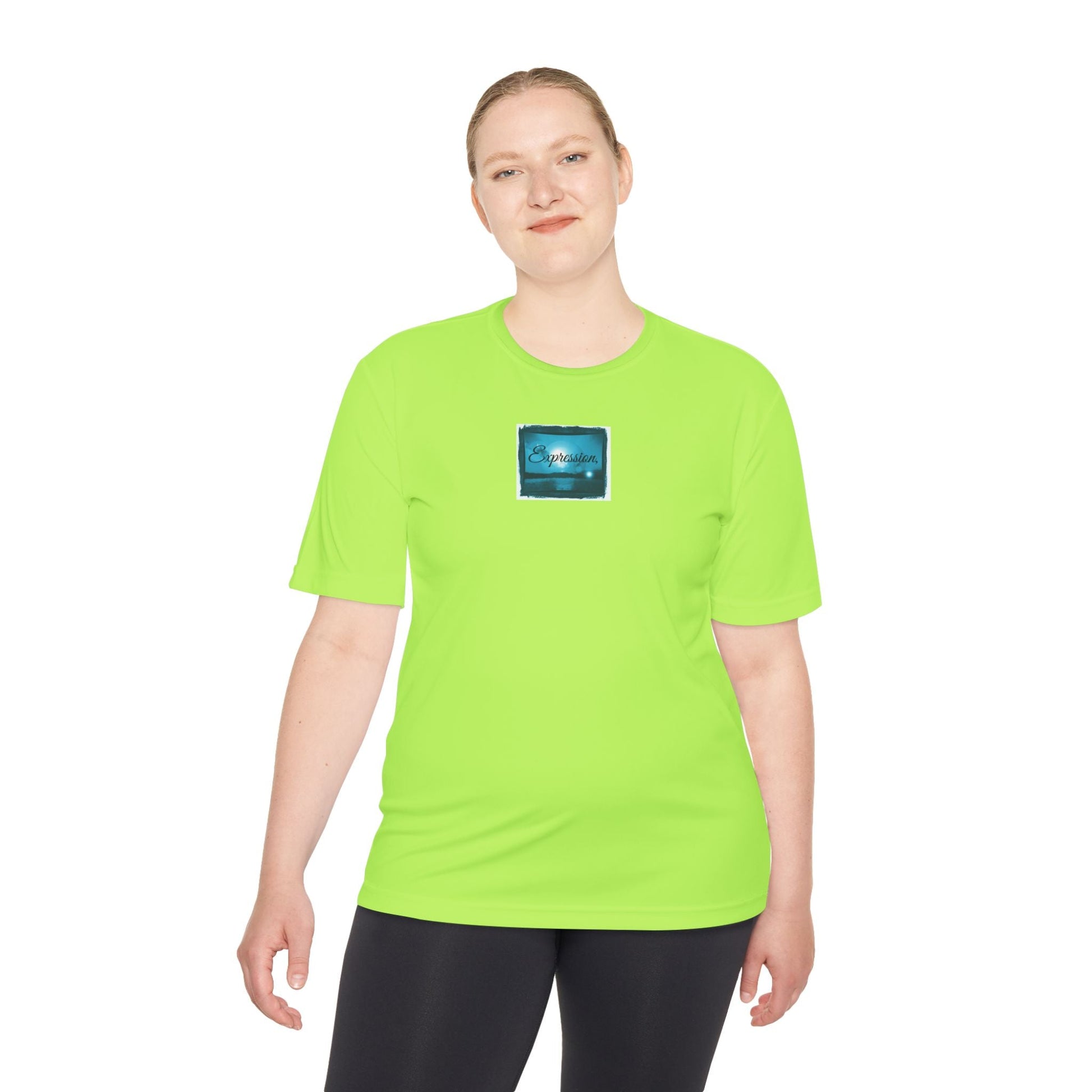 Expression blue turq Unisex Moisture Wicking Tee - Mantle x Whitecloak
