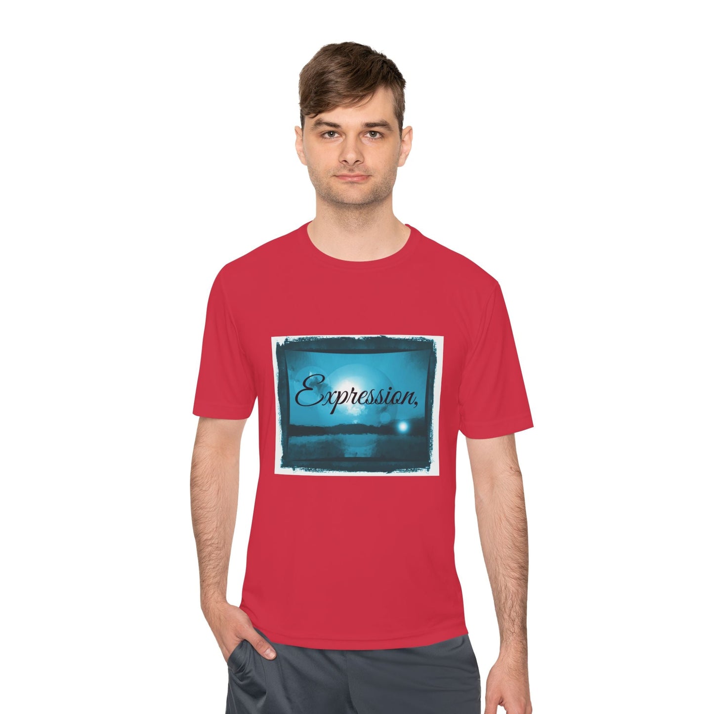 Expression blue turq Unisex Moisture Wicking Tee - Mantleshop