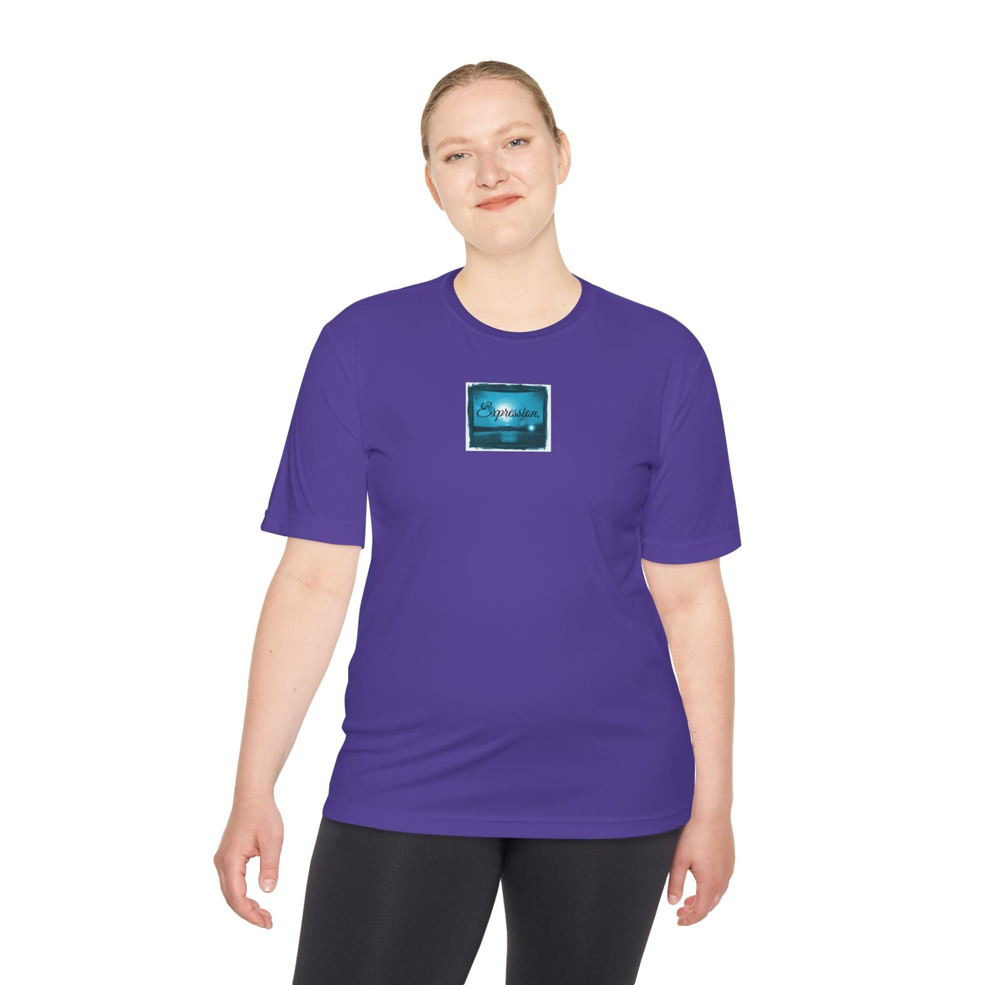Expression blue turq Unisex Moisture Wicking Tee - Mantle x Whitecloak