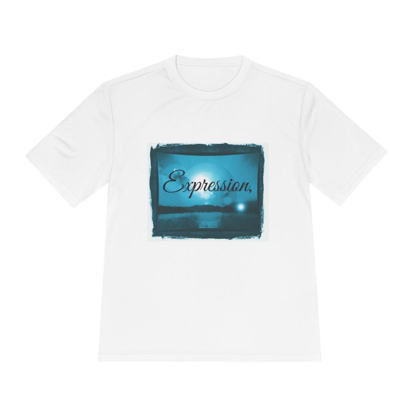 Expression blue turq Unisex Moisture Wicking Tee - Mantleshop