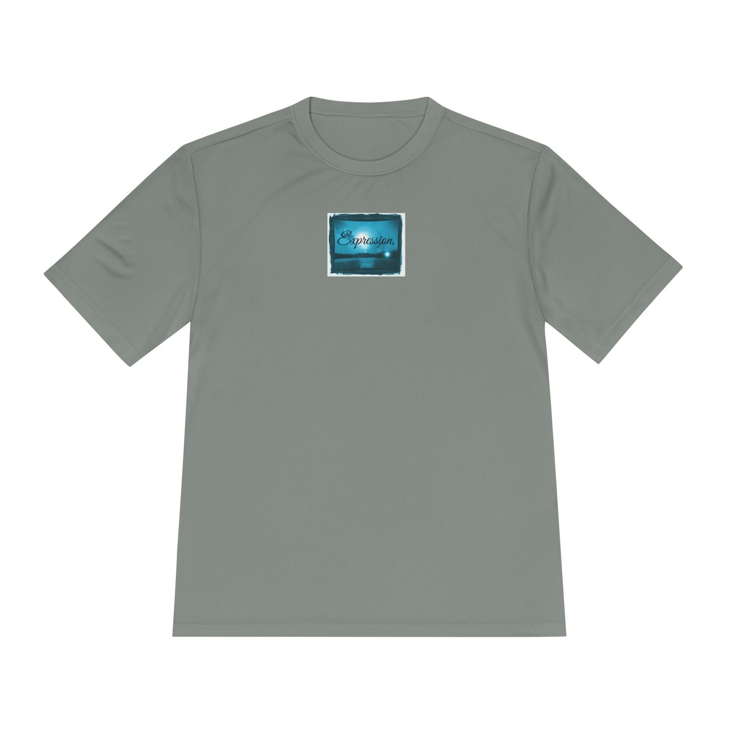 Expression blue turq Unisex Moisture Wicking Tee - Mantle x Whitecloak