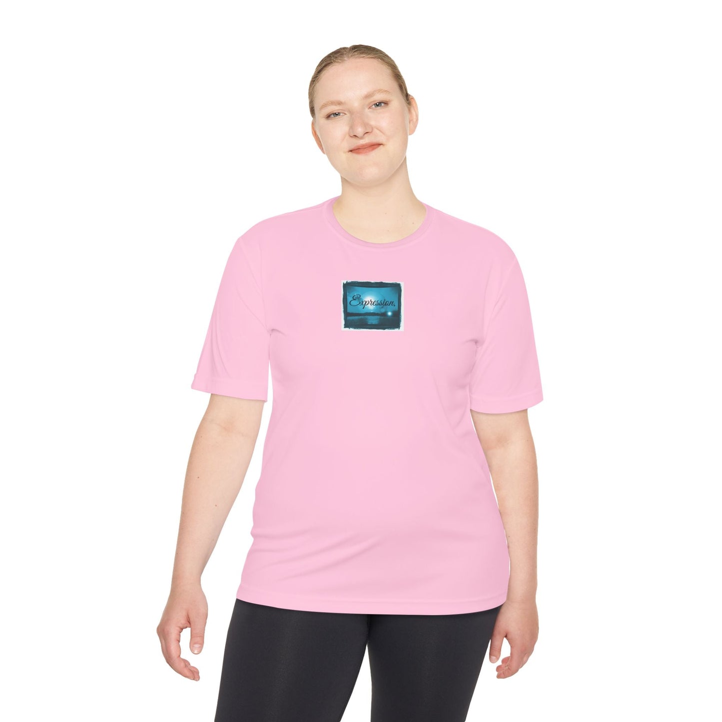 Expression blue turq Unisex Moisture Wicking Tee - Mantle x Whitecloak