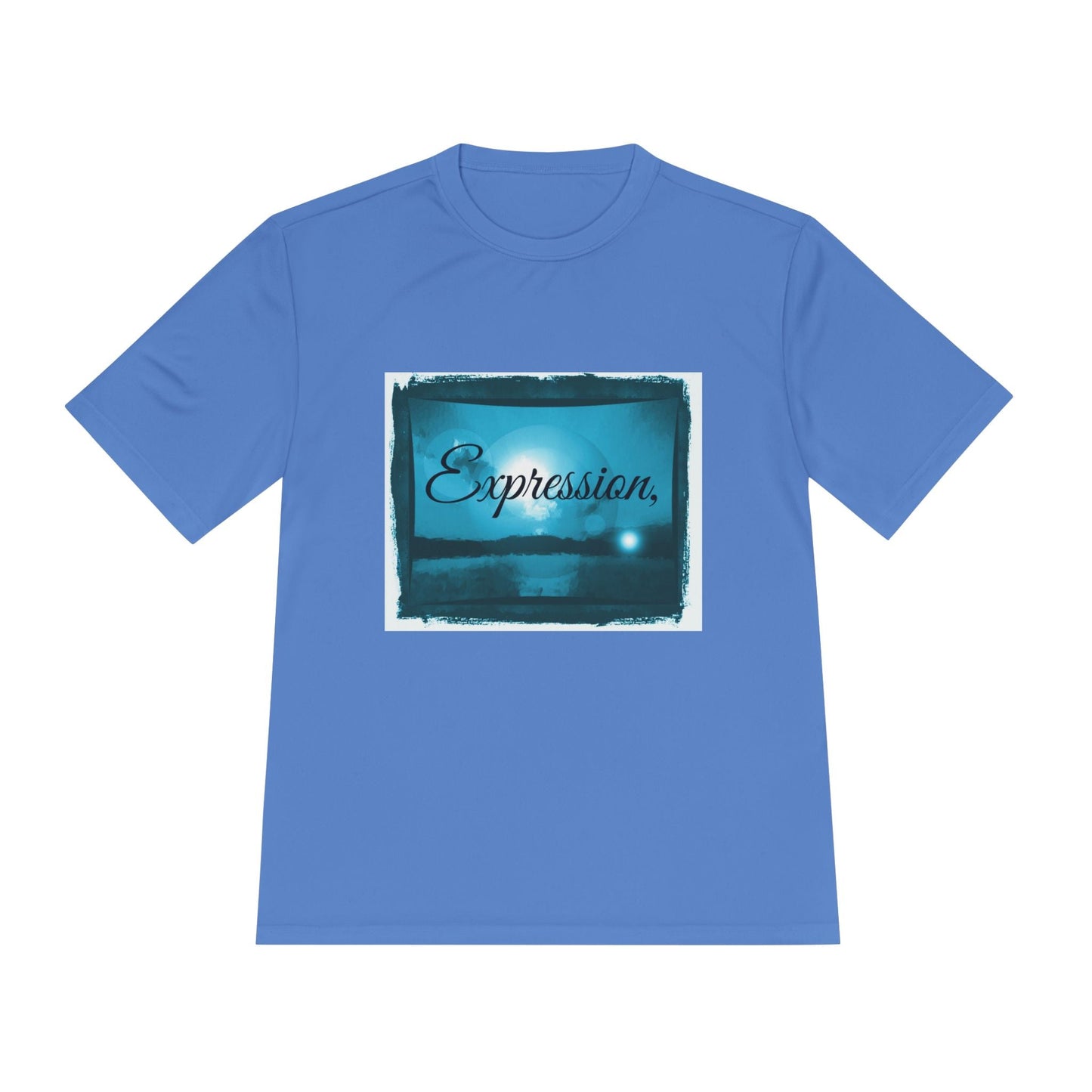 Expression blue turq Unisex Moisture Wicking Tee - Mantleshop
