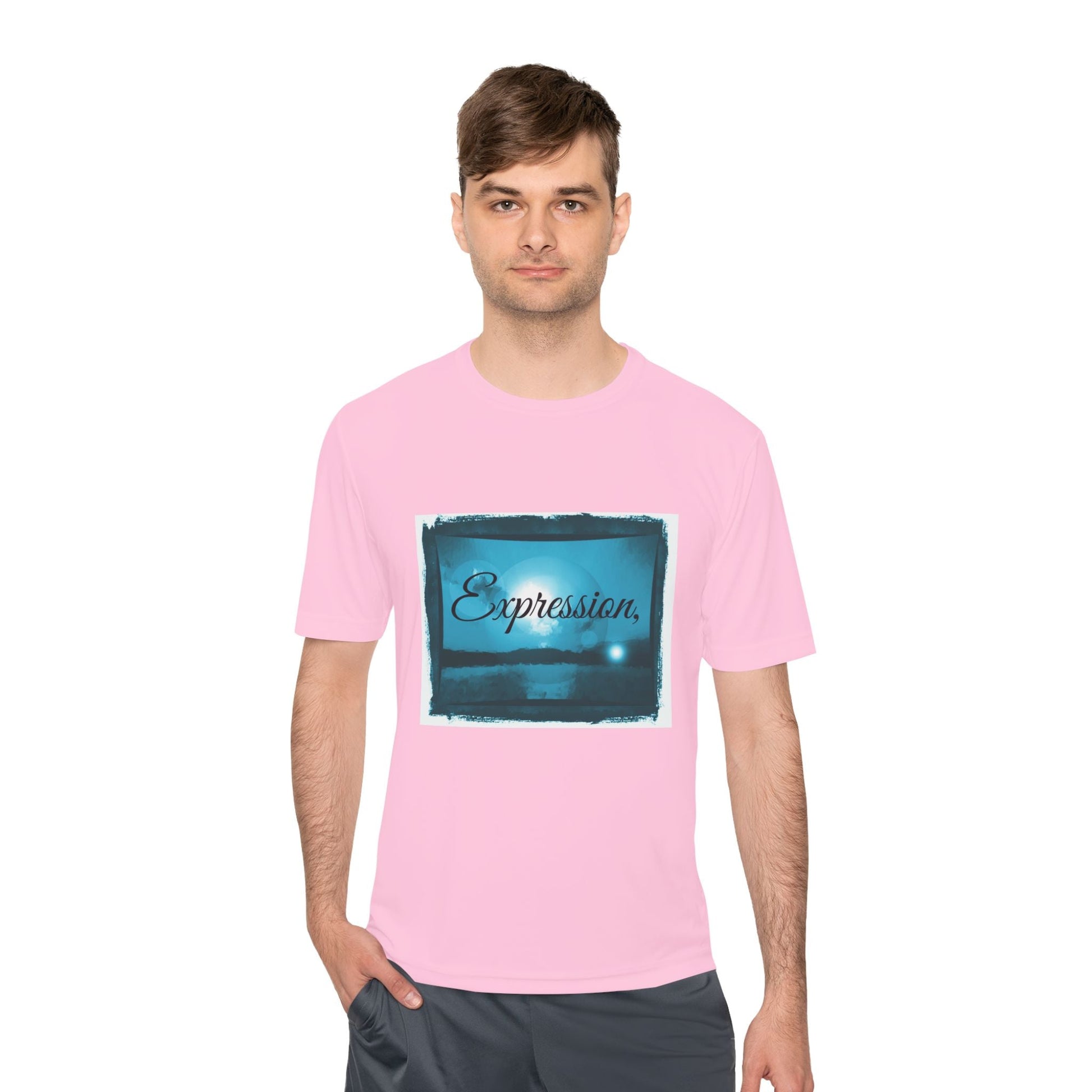 Expression blue turq Unisex Moisture Wicking Tee - Mantleshop