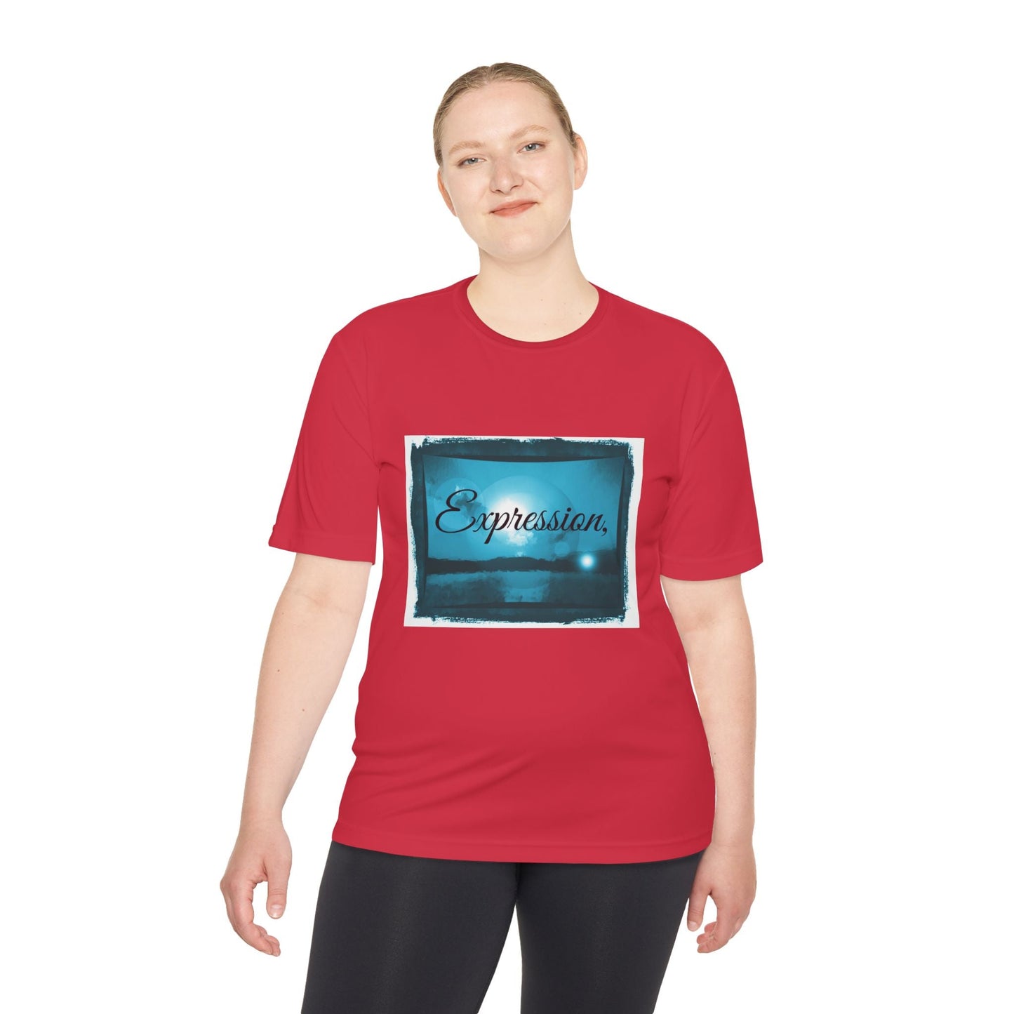 Expression blue turq Unisex Moisture Wicking Tee - Mantleshop