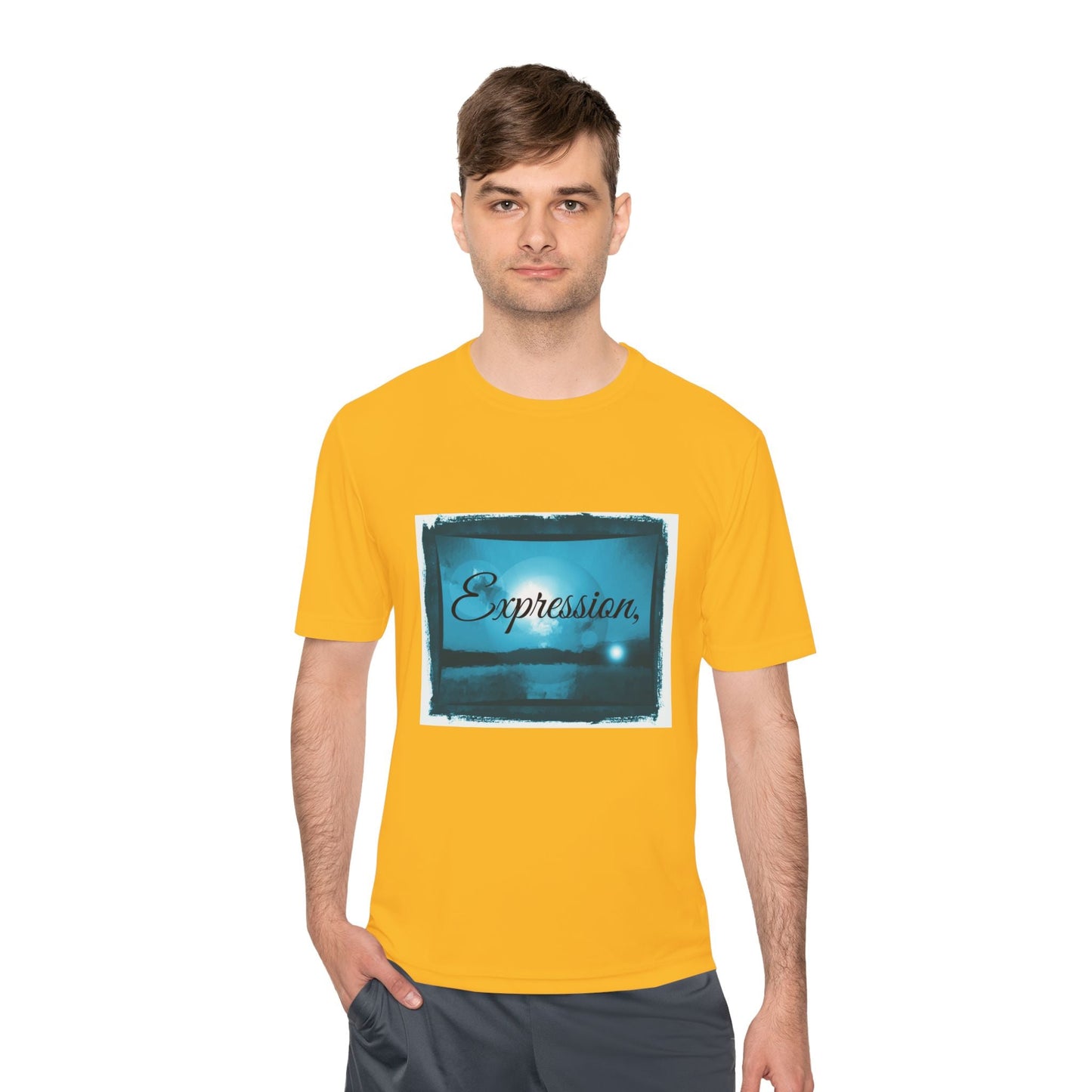 Expression blue turq Unisex Moisture Wicking Tee - Mantleshop