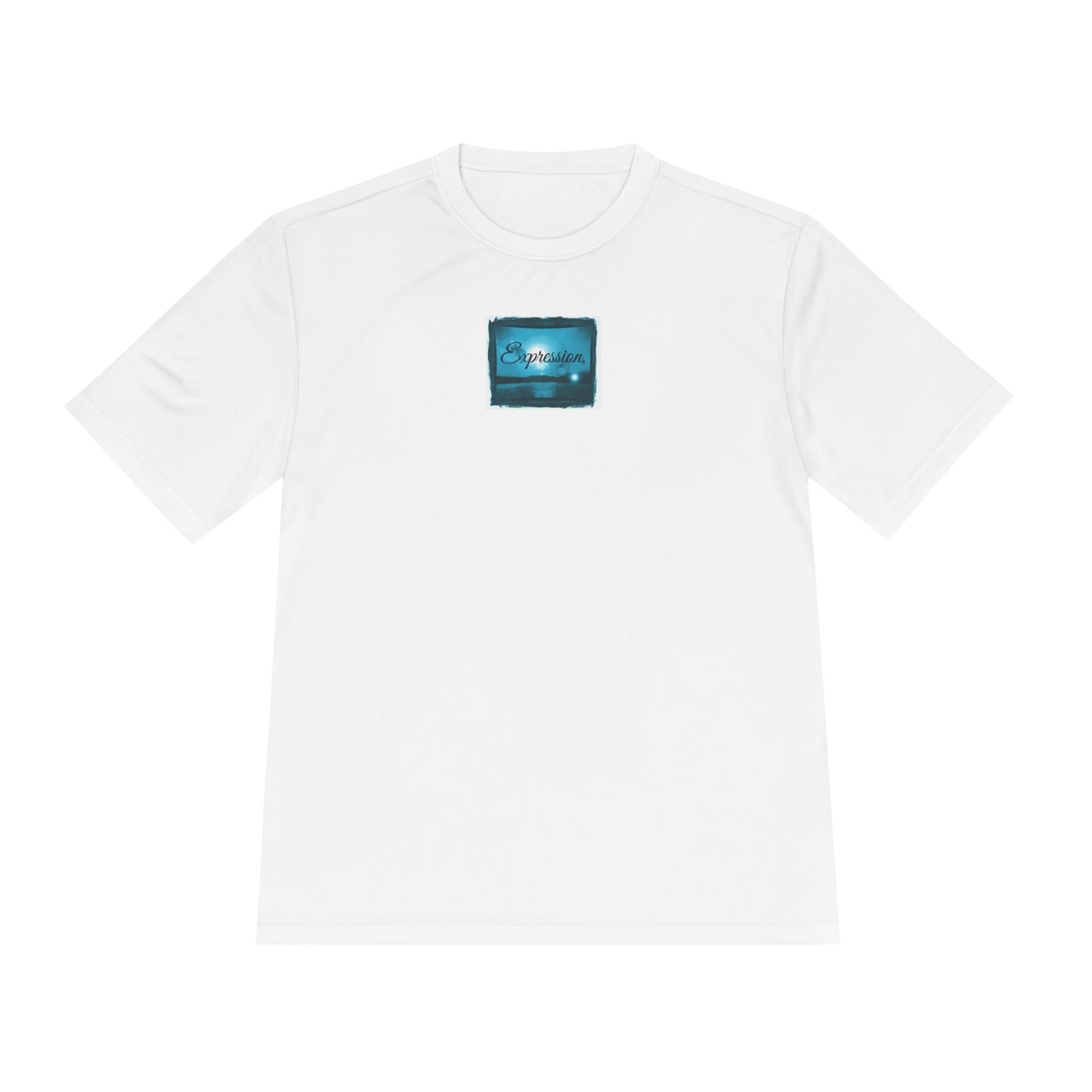 Expression blue turq Unisex Moisture Wicking Tee - Mantle x Whitecloak