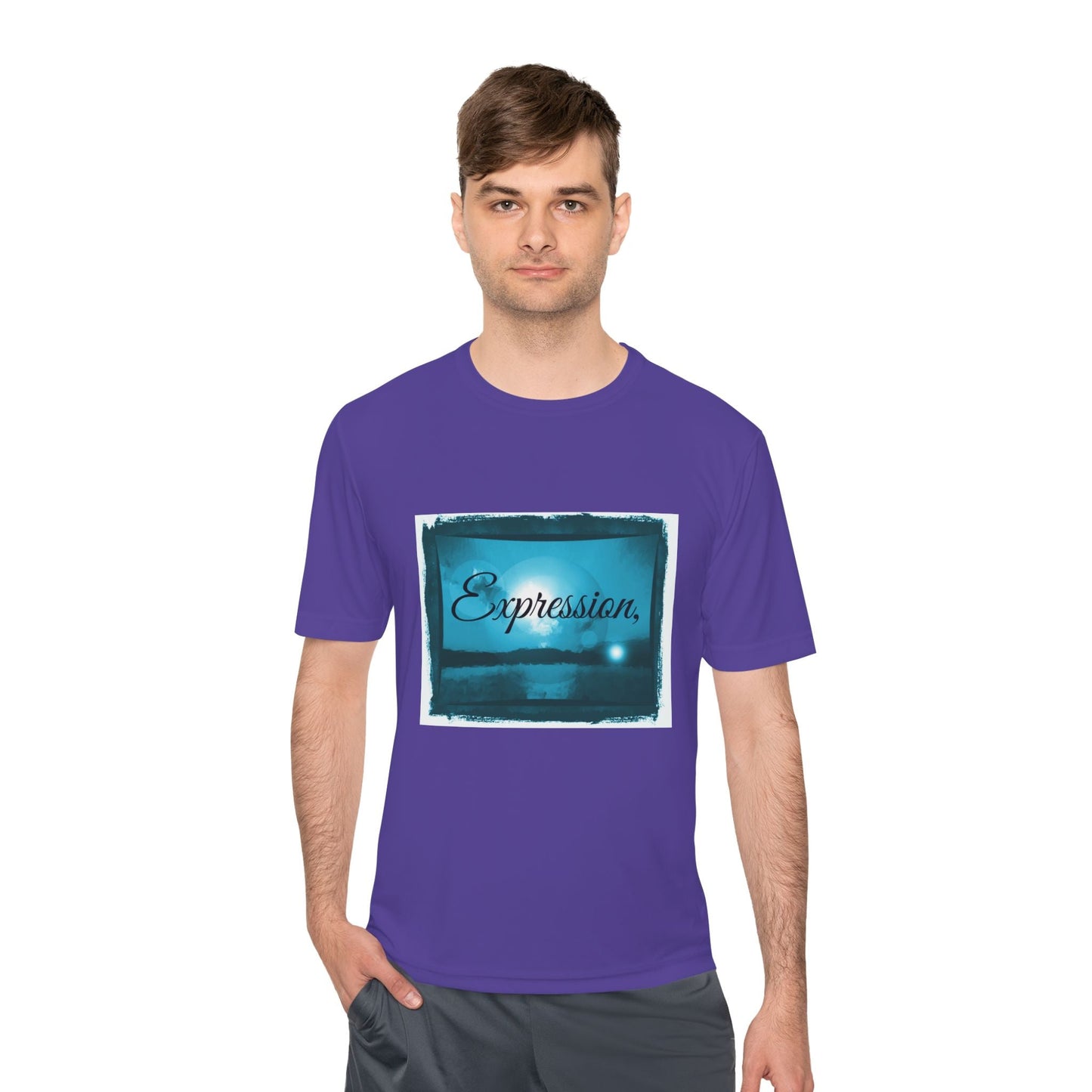 Expression blue turq Unisex Moisture Wicking Tee - Mantleshop