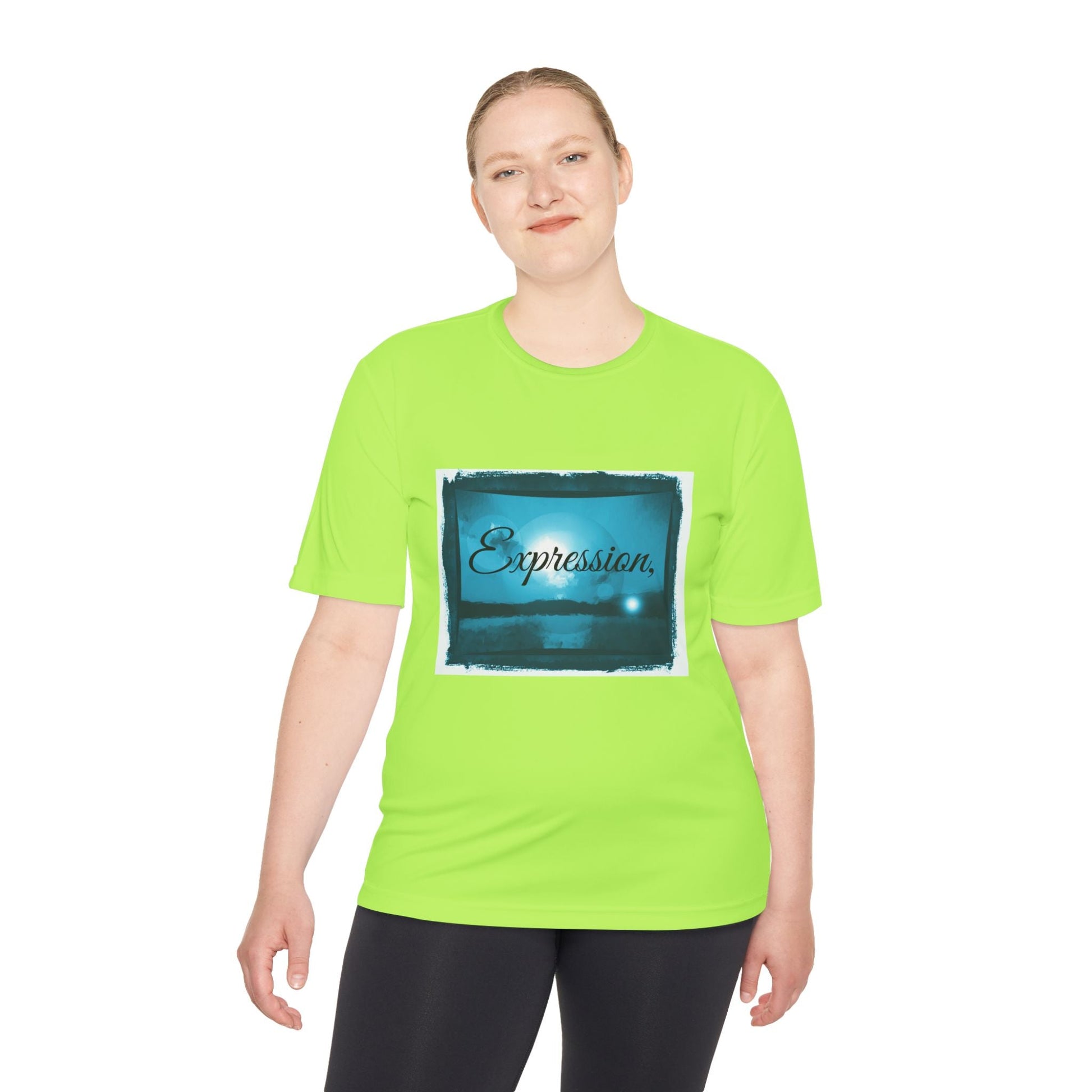 Expression blue turq Unisex Moisture Wicking Tee - Mantleshop