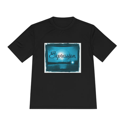 Expression blue turq Unisex Moisture Wicking Tee - Mantleshop