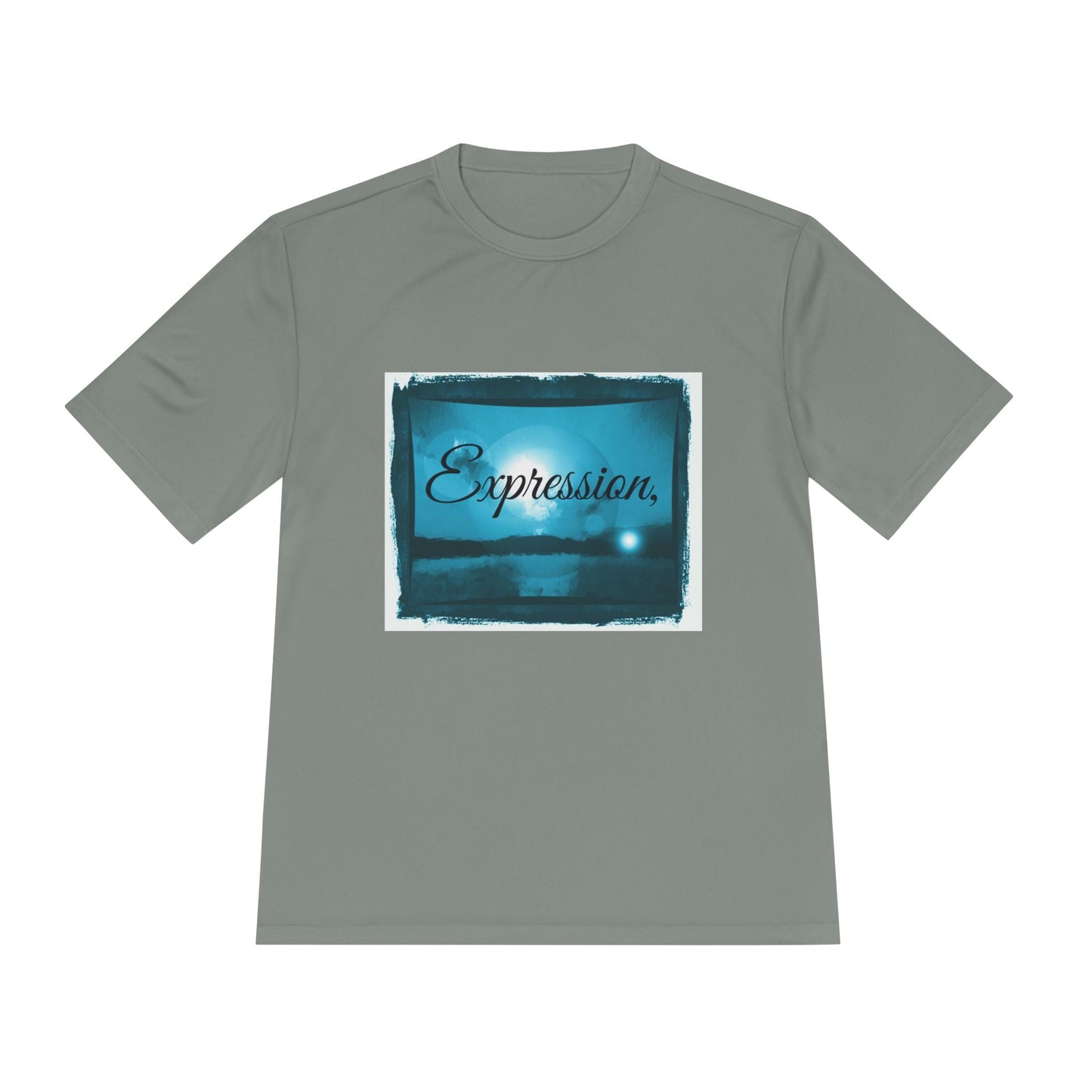Expression blue turq Unisex Moisture Wicking Tee - Mantleshop