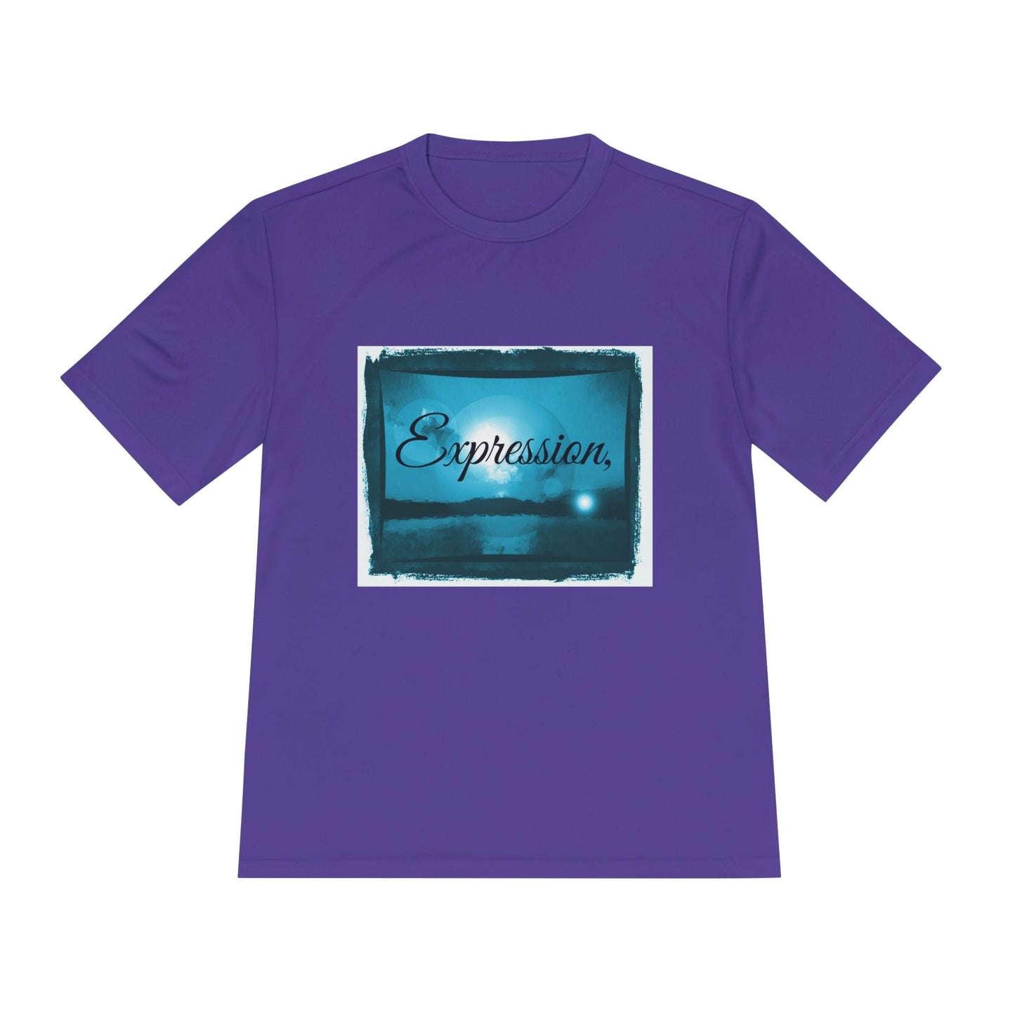 Expression blue turq Unisex Moisture Wicking Tee - Mantleshop