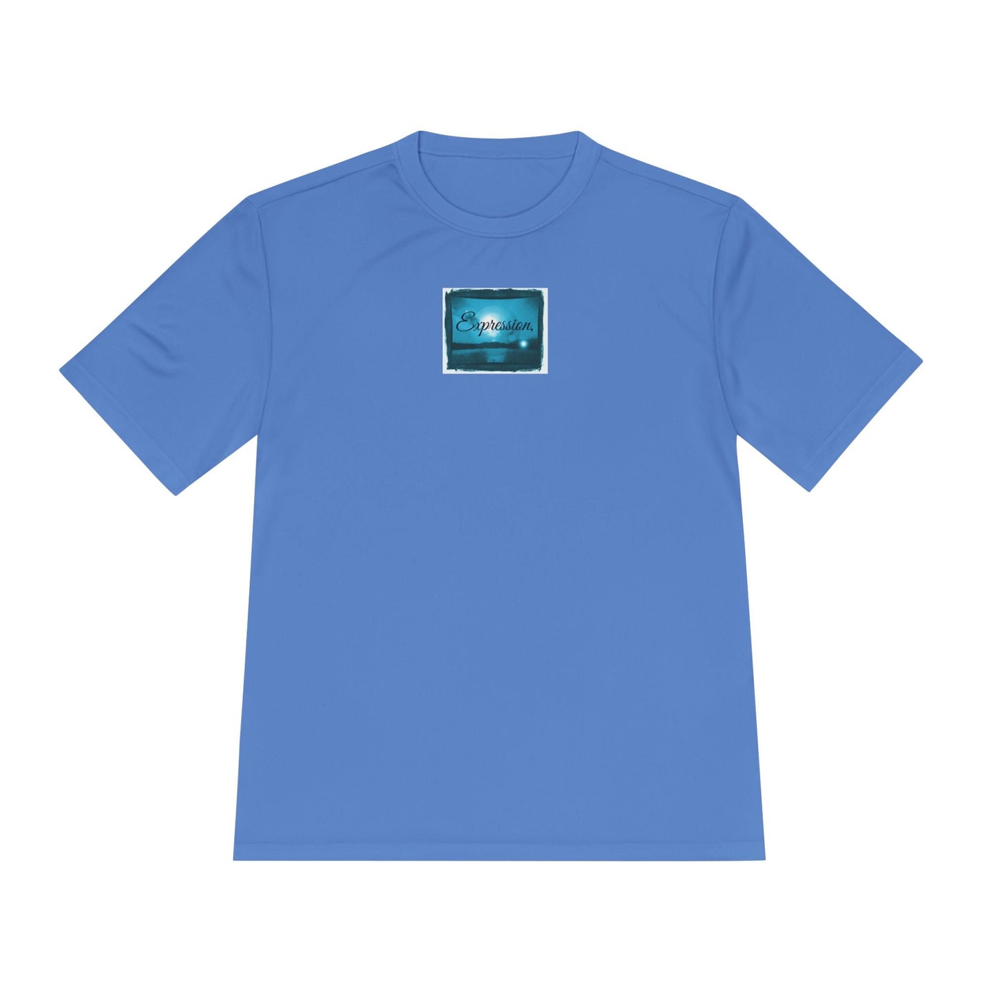 Expression blue turq Unisex Moisture Wicking Tee - Mantle x Whitecloak