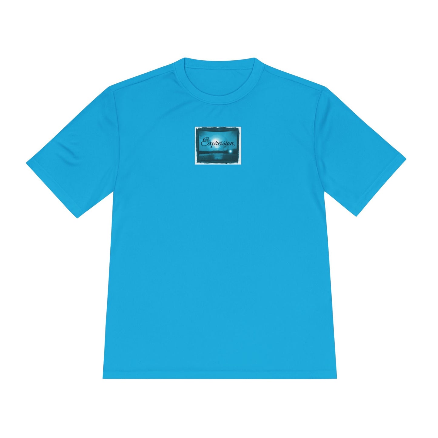 Expression blue turq Unisex Moisture Wicking Tee - Mantle x Whitecloak