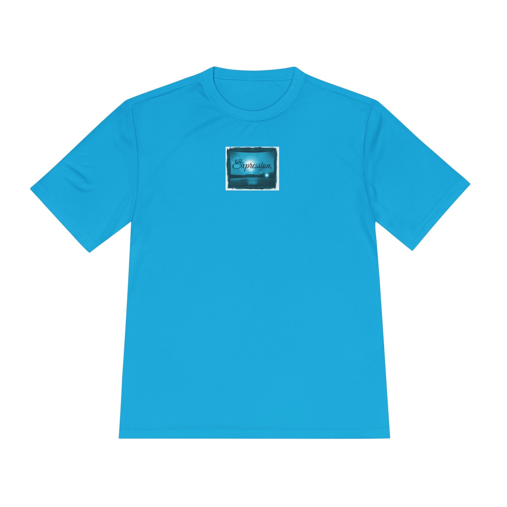Expression blue turq Unisex Moisture Wicking Tee - Mantle x Whitecloak