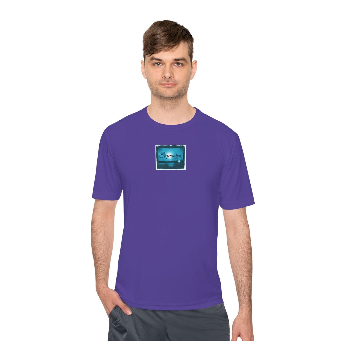 Expression blue turq Unisex Moisture Wicking Tee - Mantle x Whitecloak