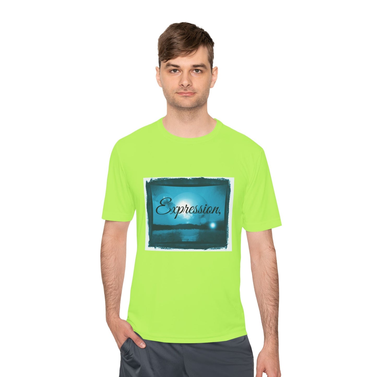 Expression blue turq Unisex Moisture Wicking Tee - Mantleshop