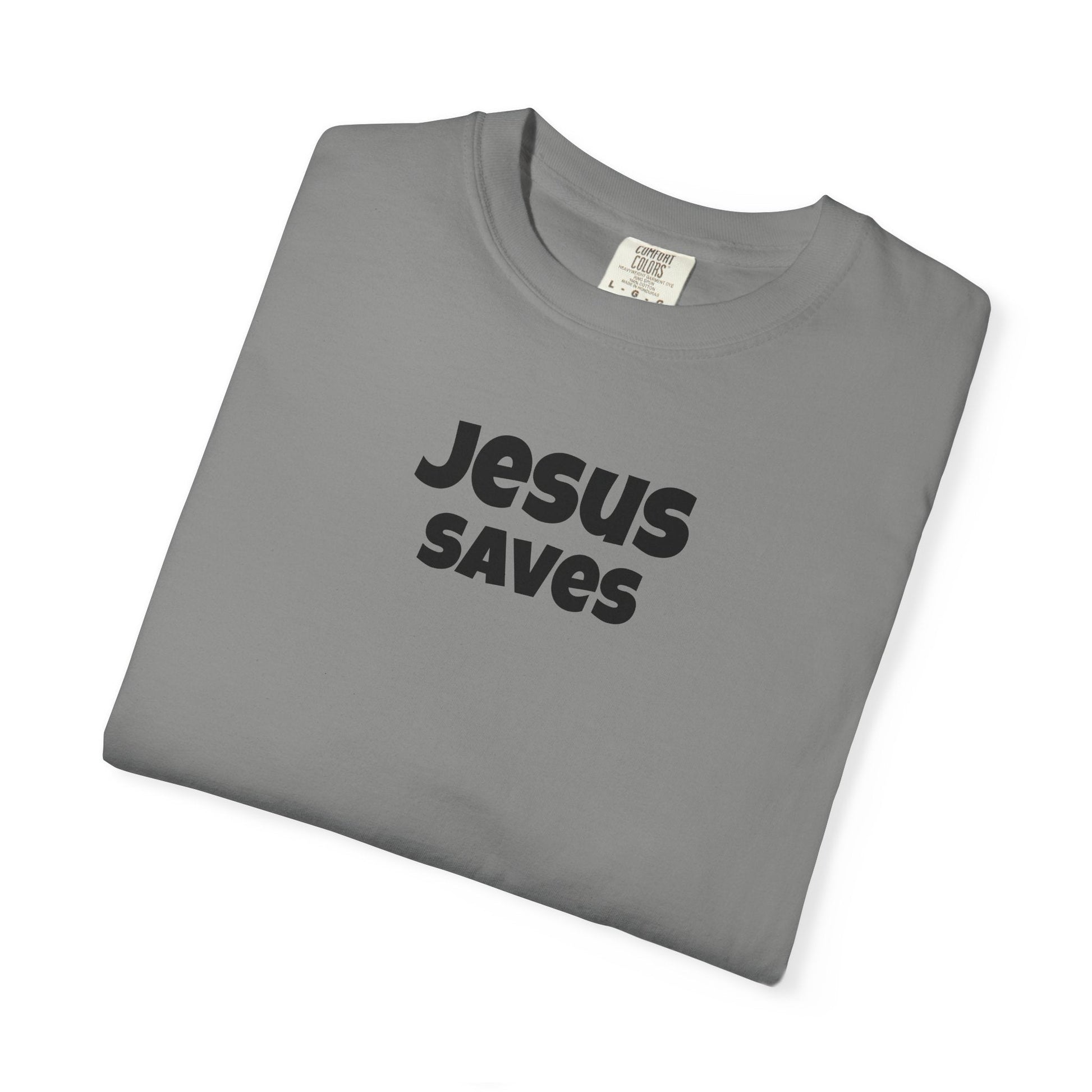 Jesus Saves Minimal Script Tee - Mantle x Whitecloak