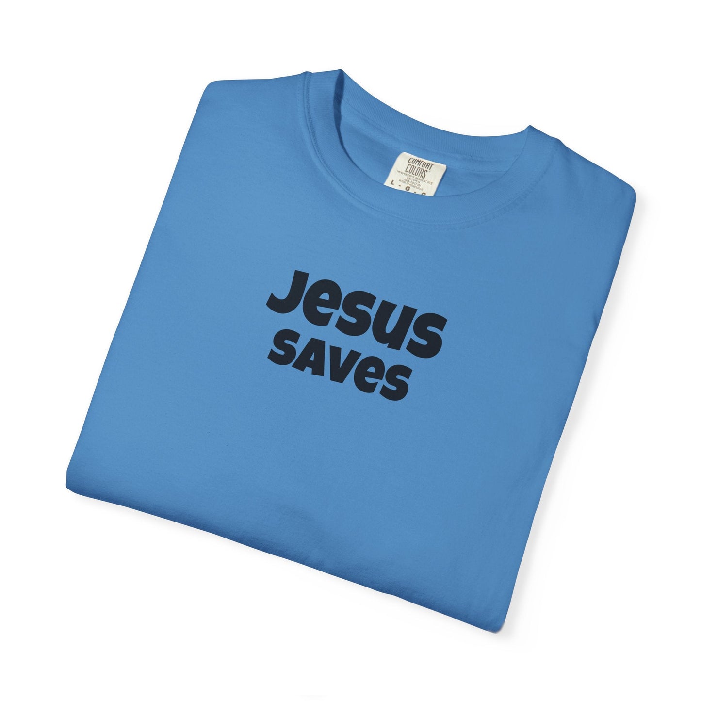 Jesus Saves Minimal Script Tee - Mantle x Whitecloak