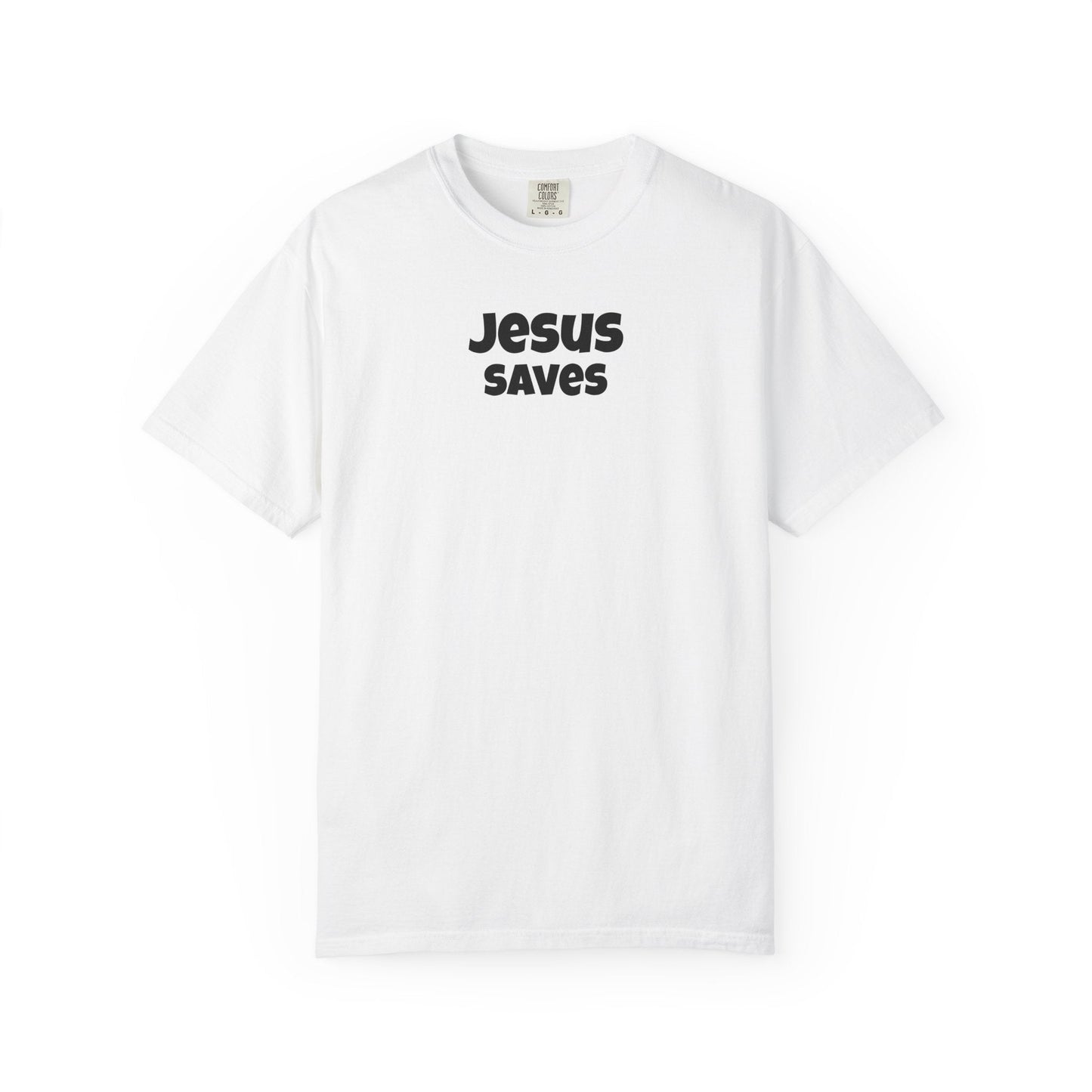 Jesus Saves Minimal Script Tee - Mantle x Whitecloak