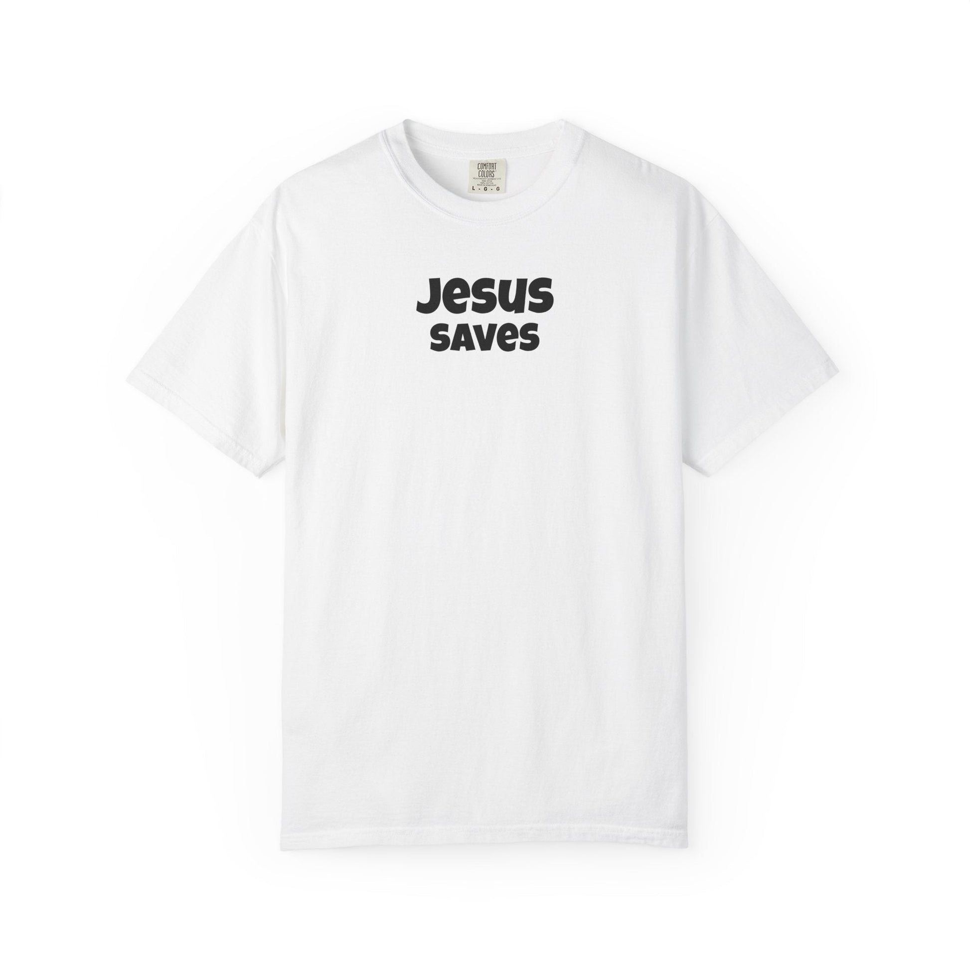 Jesus Saves Minimal Script Tee - Mantle x Whitecloak