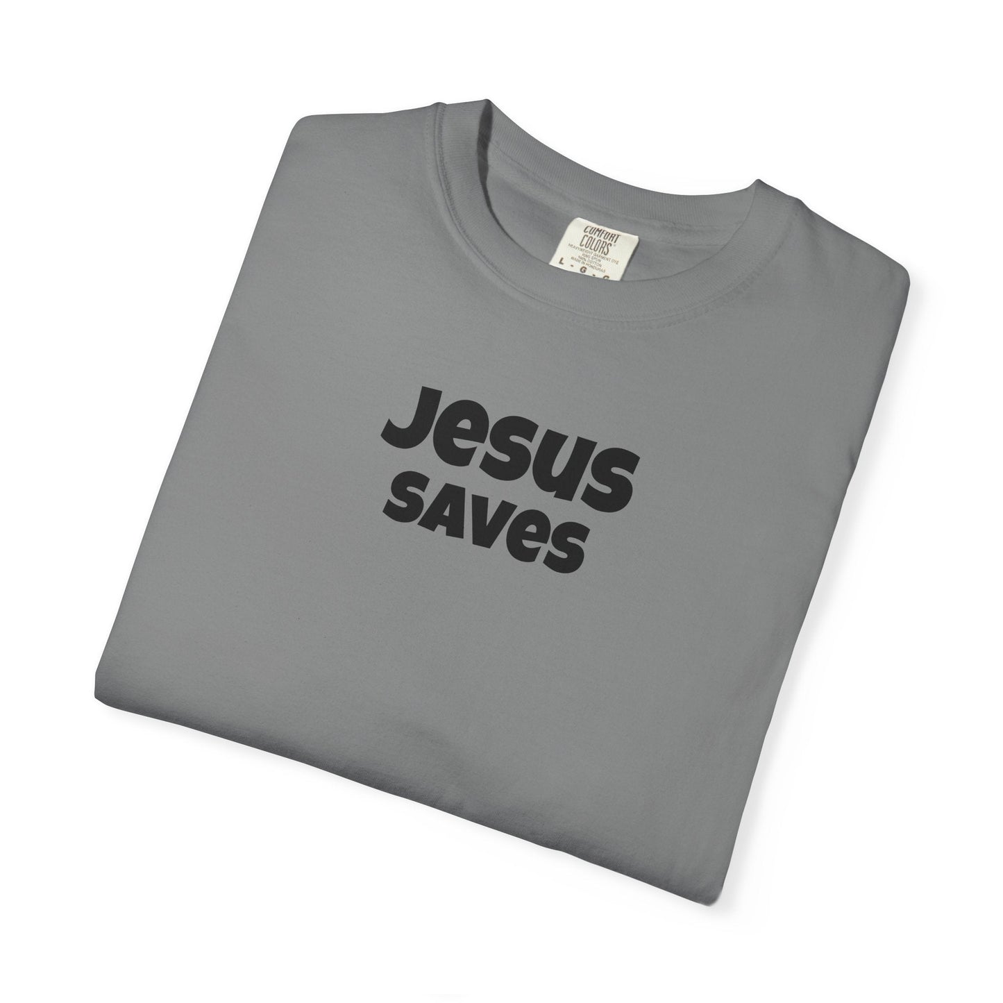 Jesus Saves Minimal Script Tee - Mantle x Whitecloak